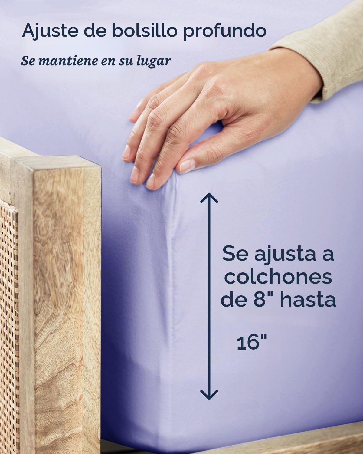 JUEGO DE SÁBANAS TWIN XL 3 PIEZAS CGK UNLIMITED MICROFIBRA LAVANDA - 4