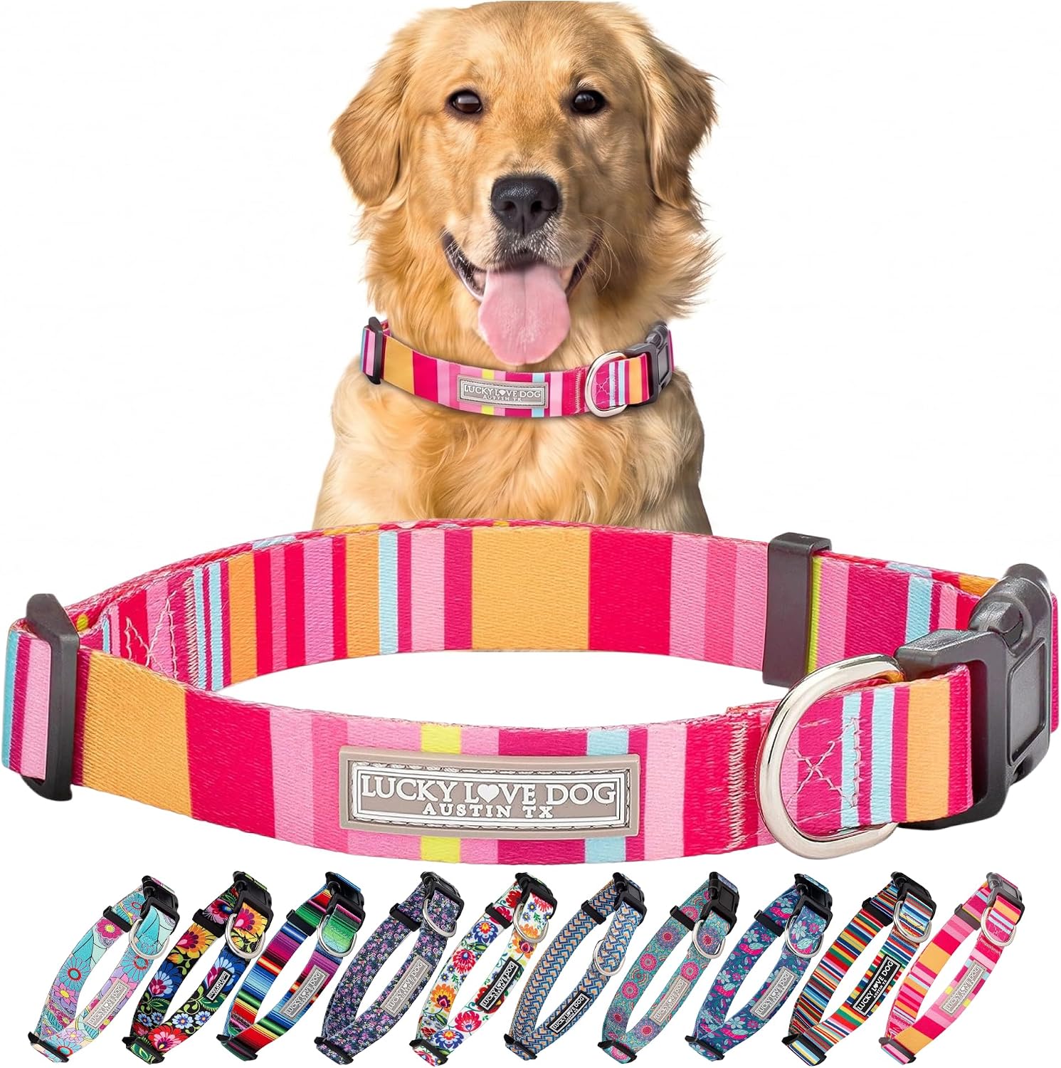 COLLAR AJUSTABLE LUCKY LOVE DOG MOLLY PARA PERROS GRANDES - 1