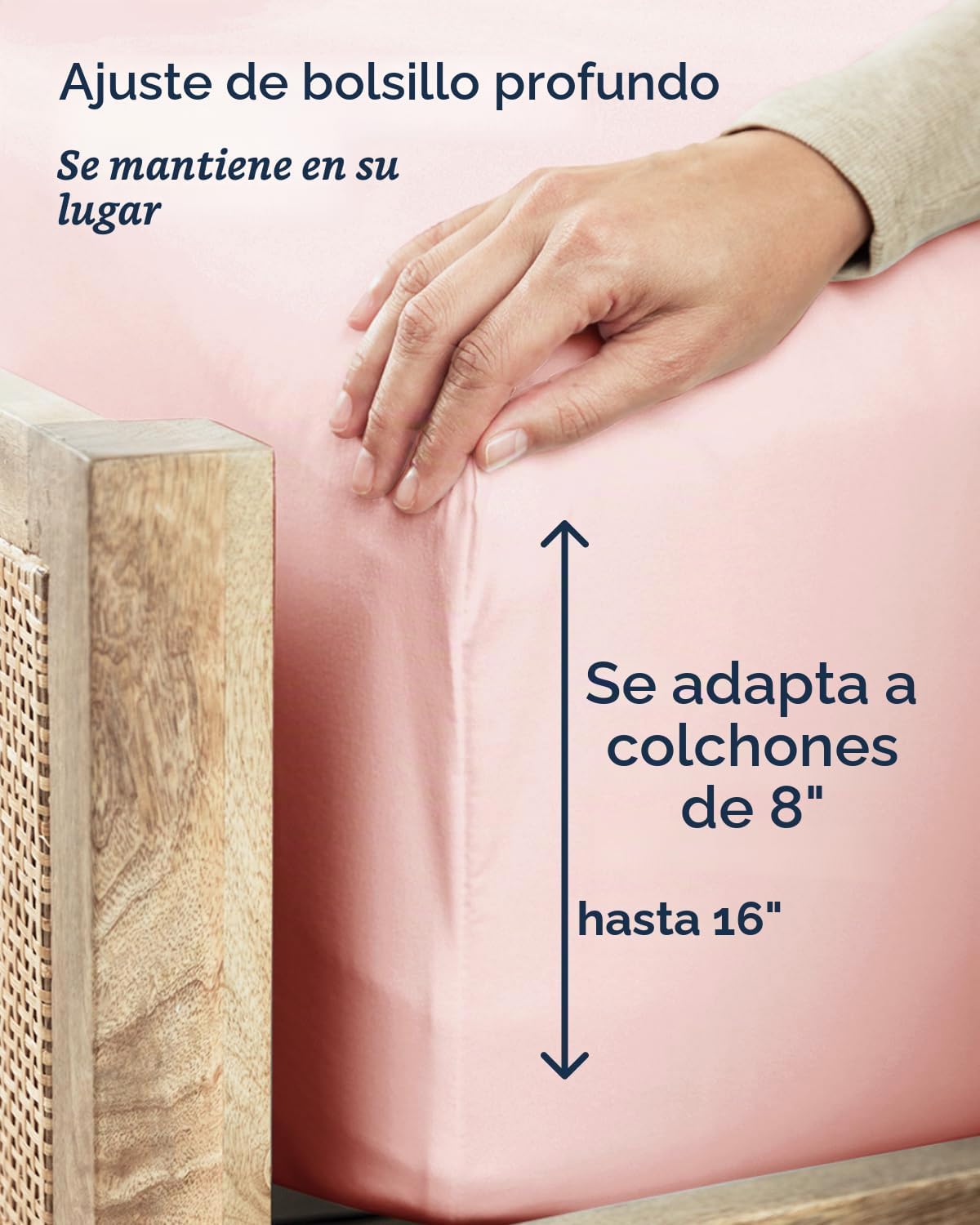 JUEGO DE SÁBANAS TWIN XL 3 PIEZAS CGK UNLIMITED MICROFIBRA ROSA BEBÉ - 4