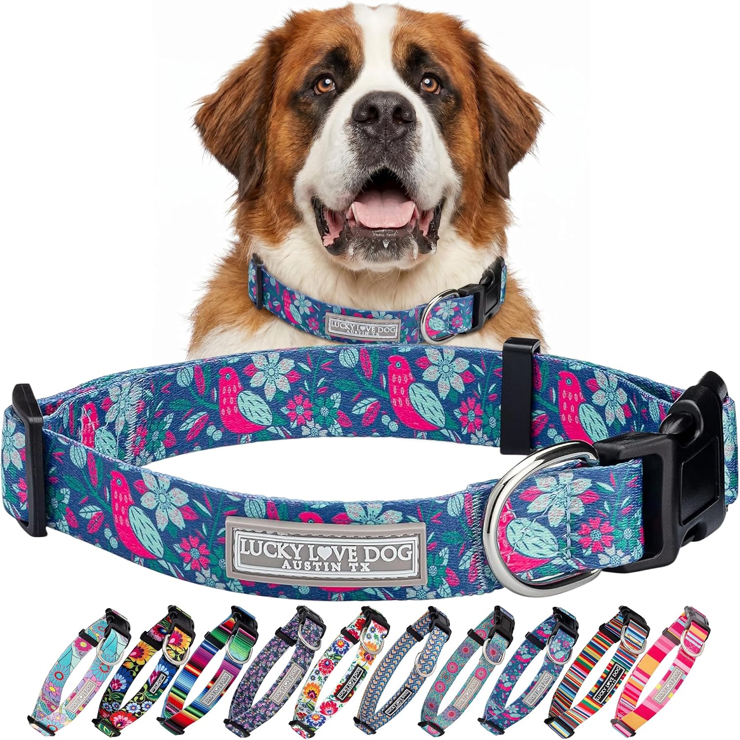 COLLAR LUCKY LOVE DOG CARRIEBELLE PARA PERROS EXTRA GRANDES TALLA XL - 1