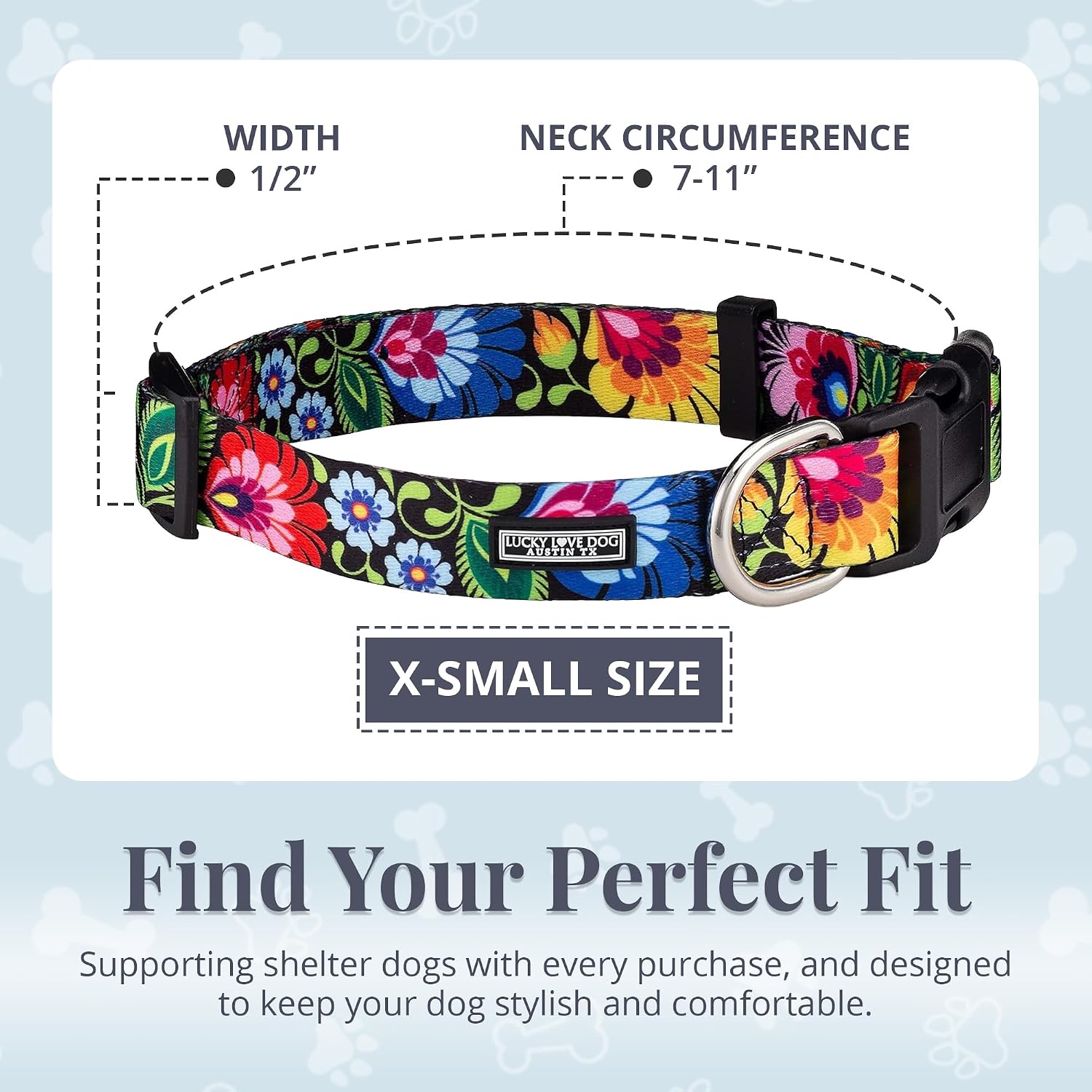 COLLAR LUCKY LOVE DOG BLACKBIRD PARA CACHORROS Y PERROS PEQUEÑOS TALLA XS - 4