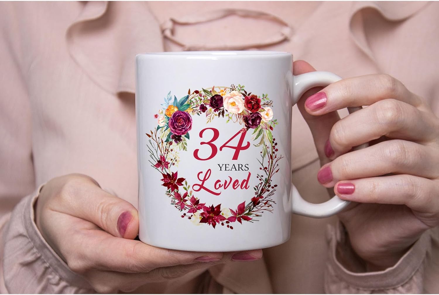 MUG CHOINN 1992 34TH BIRTHDAY GIFTS FOR WOMEN 11 OZ BLANCO - 3