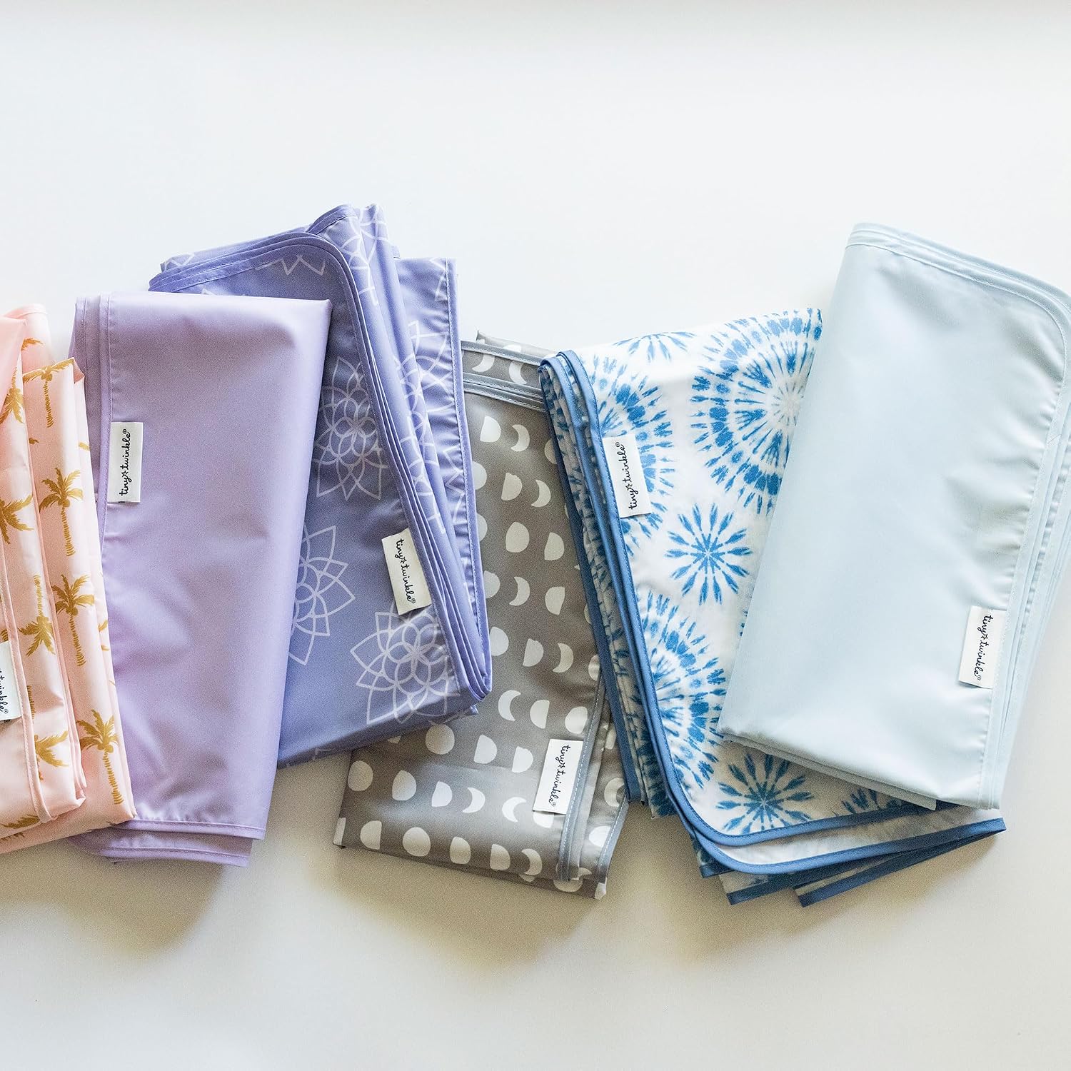 INDIVIDUAL TINY TWINKLE MESS-PROOF SPLAT MAT 51X51 PULGADAS AZUL BEBÉ - 4