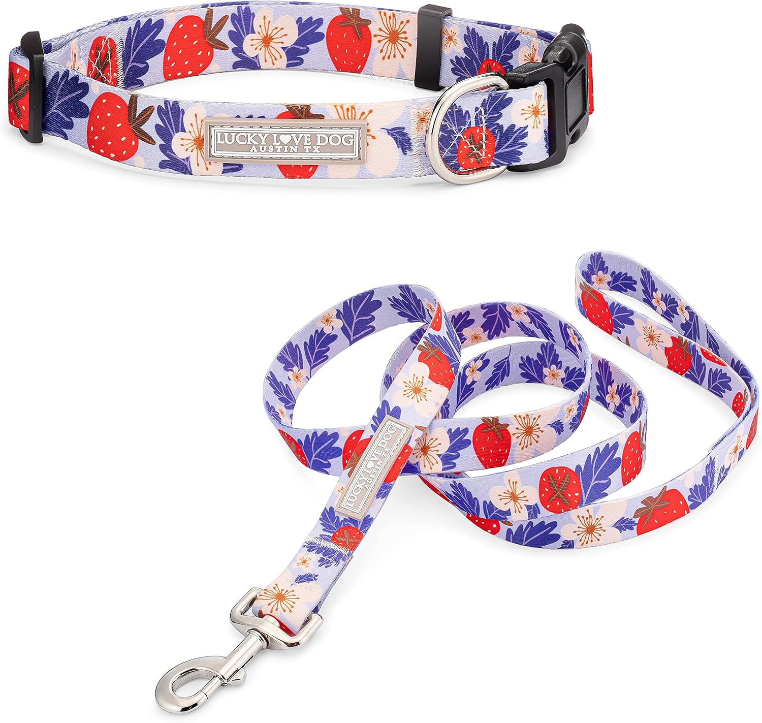 COLLAR Y CORREA LUCKY LOVE DOG SWEET BERRY TALLA X-SMALL - 1