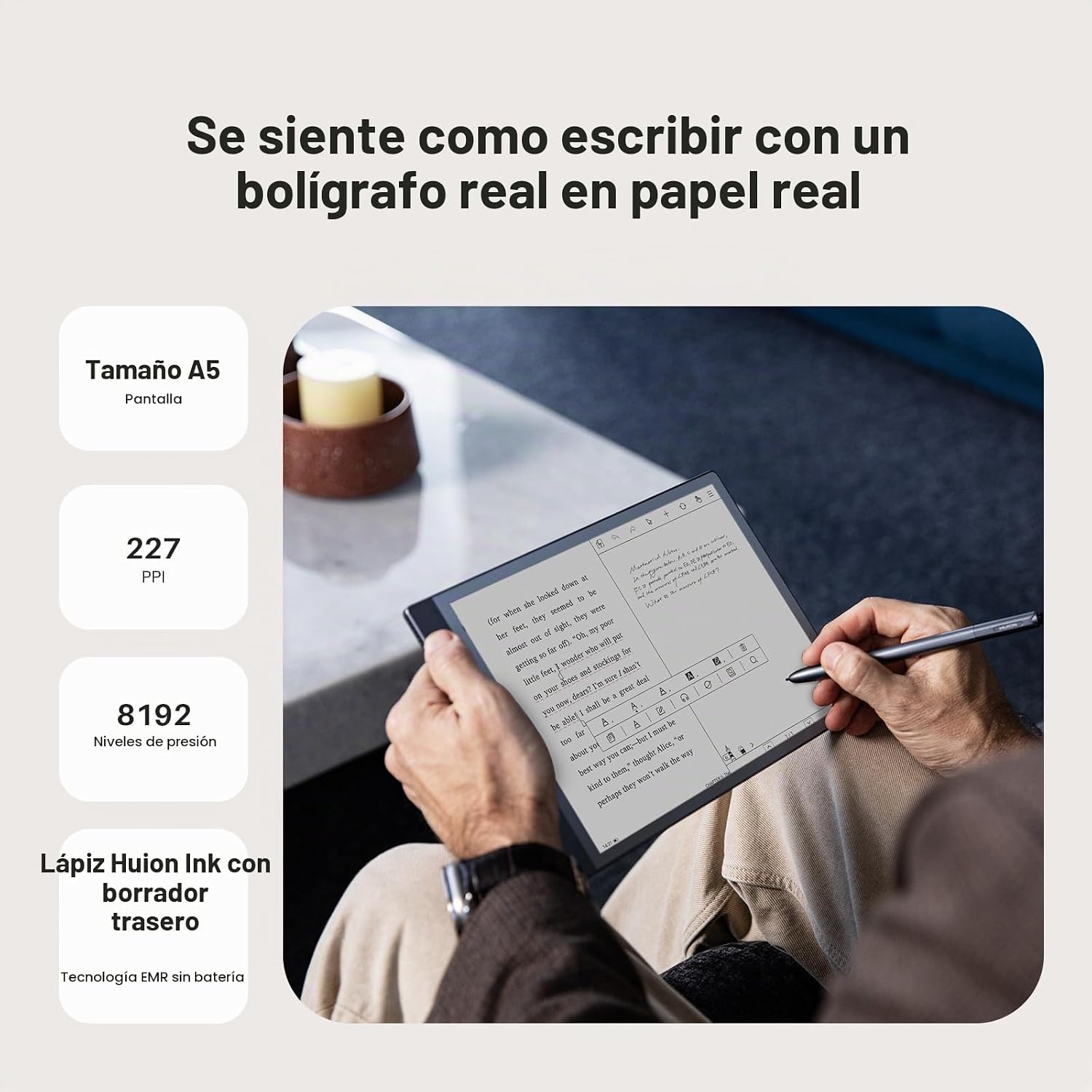TABLET HUION INK EB1011 E INK 10.3' LIBRETA DIGITAL CON LÁPIZ INALÁMBRICO - 3