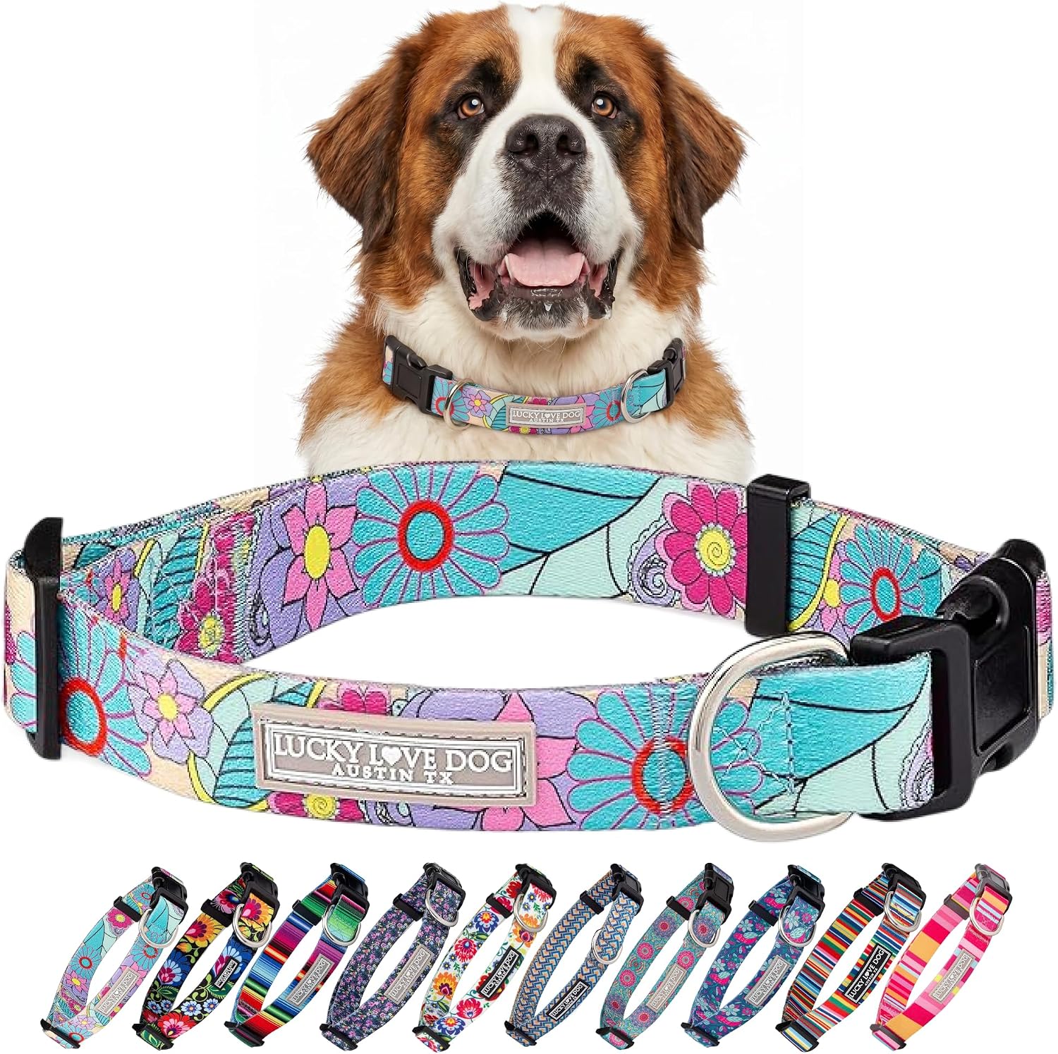 COLLAR AJUSTABLE LUCKY LOVE DOG CAROLINE PARA PERROS EXTRA GRANDES - 1