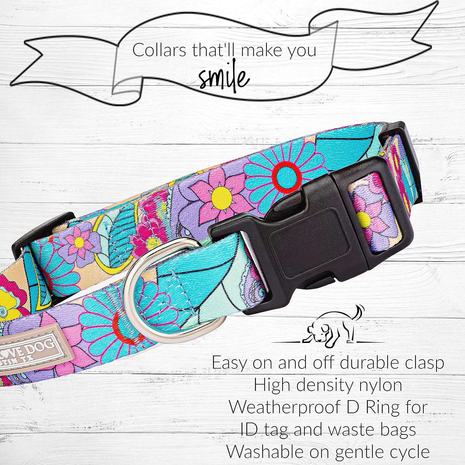 COLLAR AJUSTABLE LUCKY LOVE DOG CAROLINE PARA PERROS EXTRA GRANDES - 4