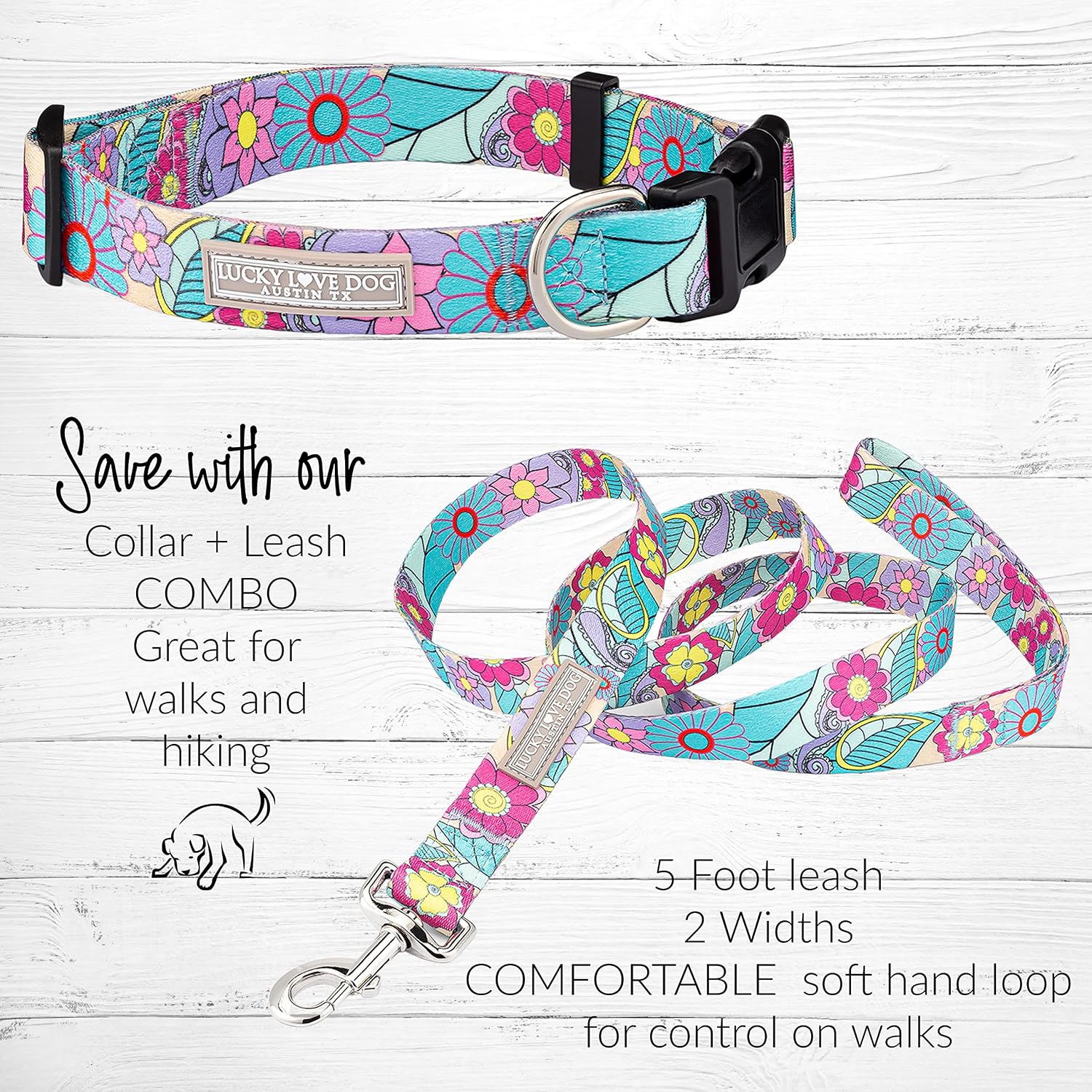 COLLAR AJUSTABLE LUCKY LOVE DOG CAROLINE PARA PERROS EXTRA GRANDES - 5