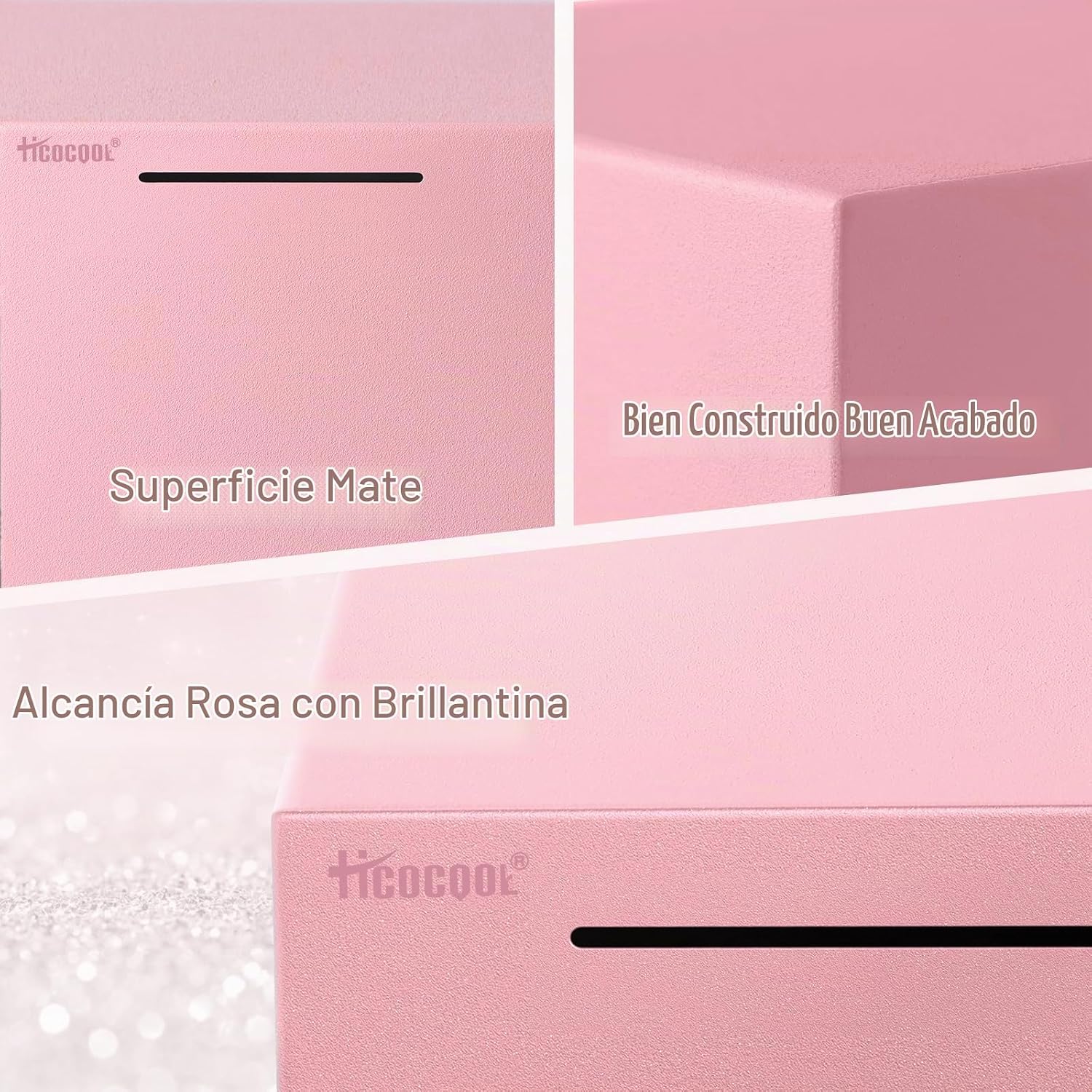 ALCANCÍA HICOCOOL ACERO INOXIDABLE ROSA 7.9 PULGADAS - 3