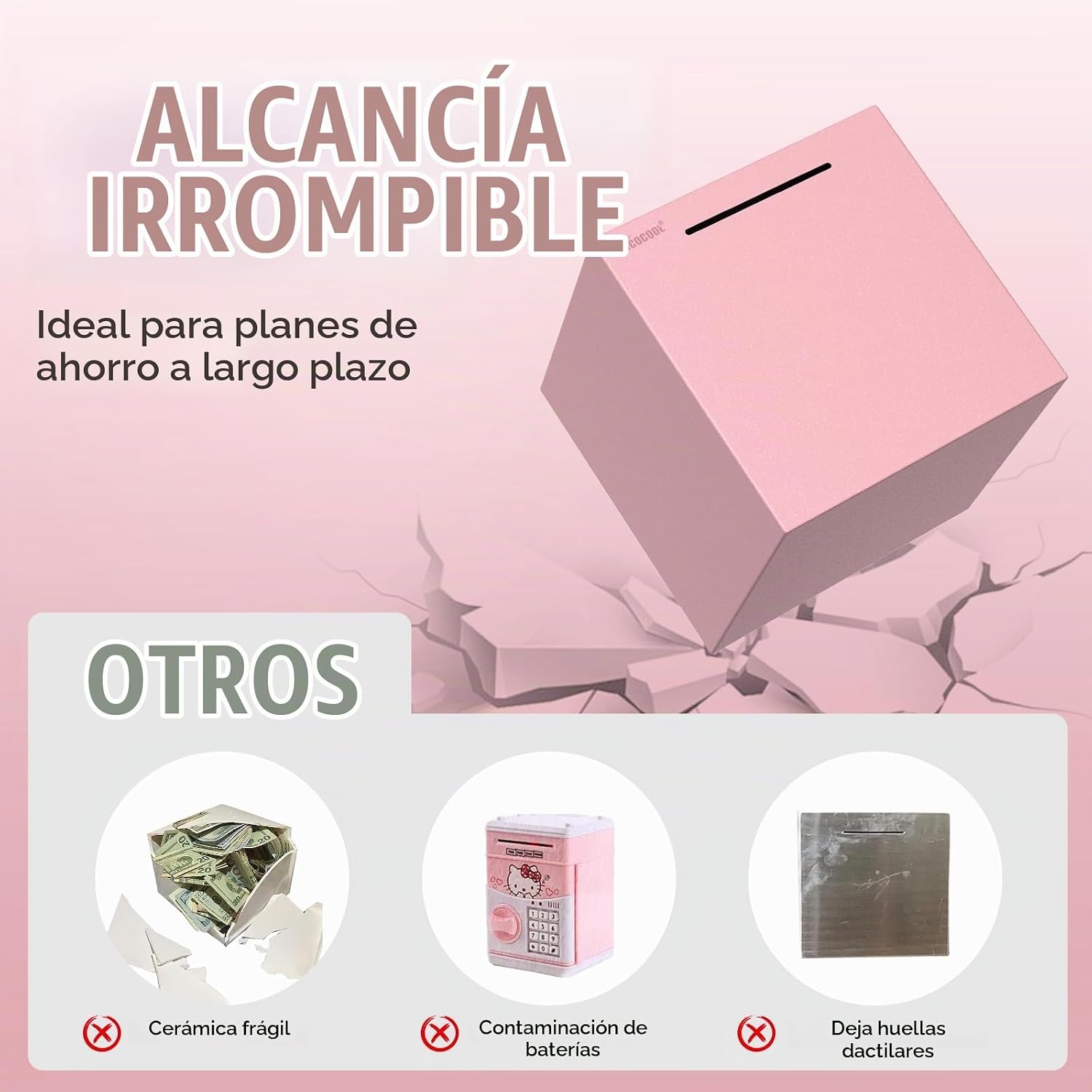 ALCANCÍA HICOCOOL ACERO INOXIDABLE ROSA 7.9 PULGADAS - 4
