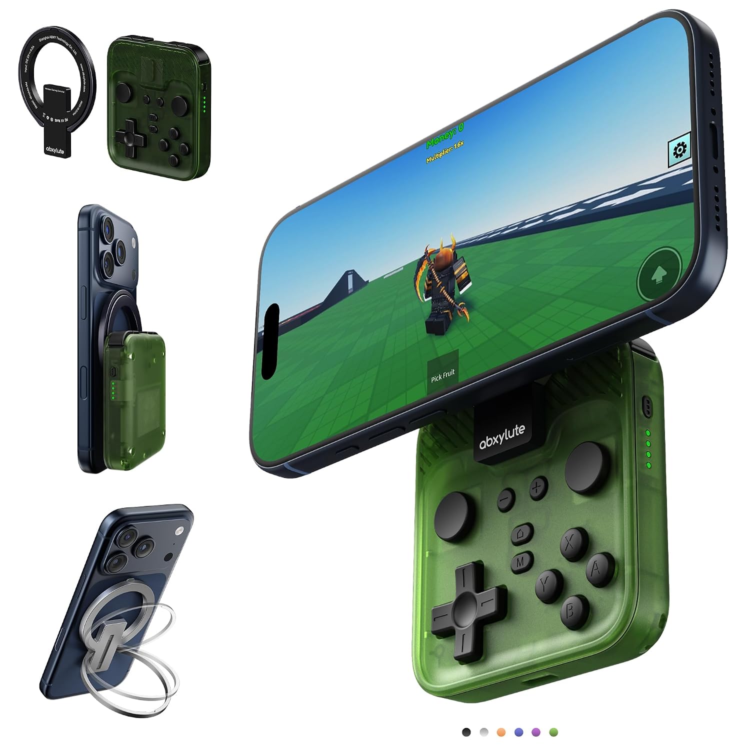 CONTROL GAMEPAD ABXYLUTE M4 SNAP-ON MOBILE GAMING CONTROLLER VERDE - 1