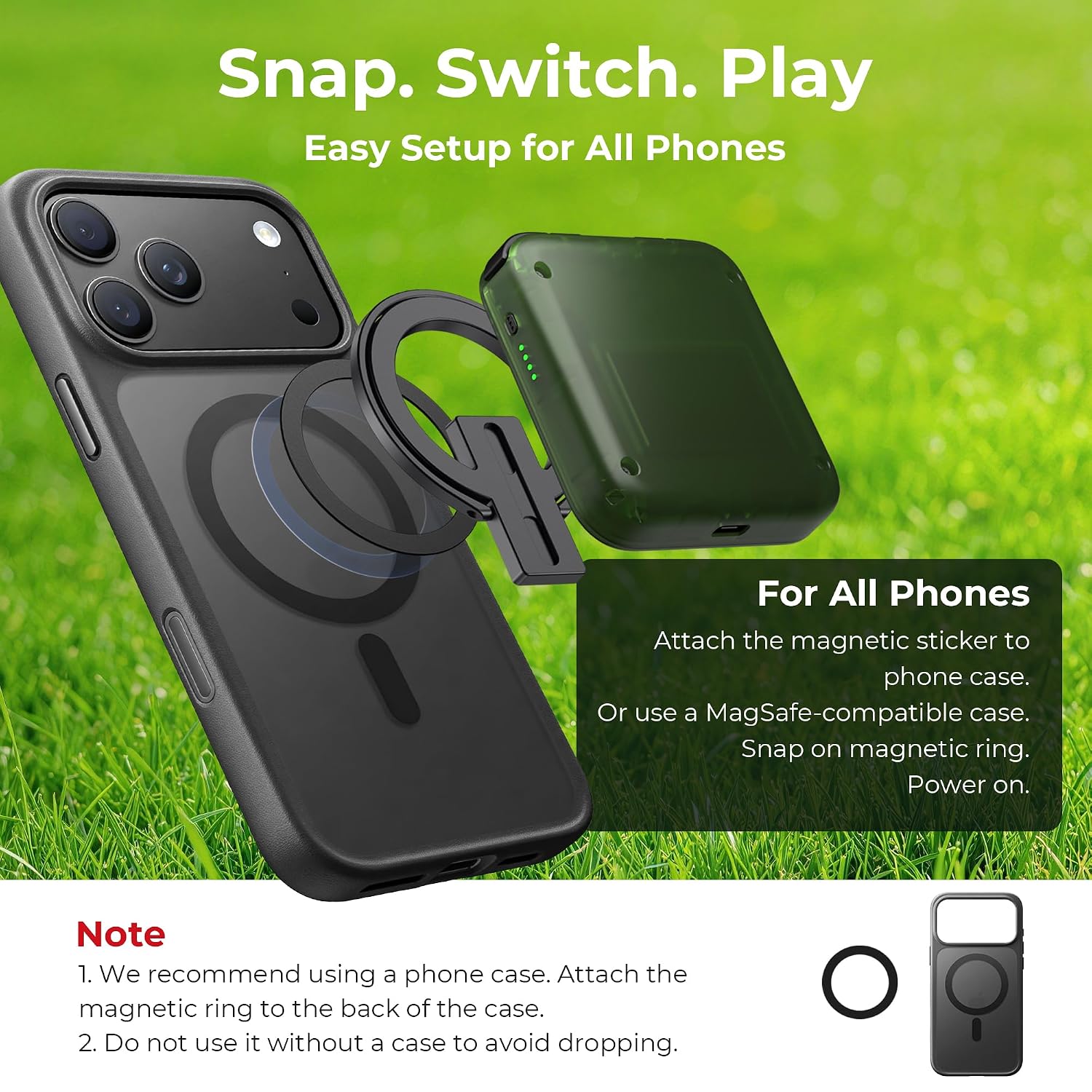CONTROL GAMEPAD ABXYLUTE M4 SNAP-ON MOBILE GAMING CONTROLLER VERDE - 4