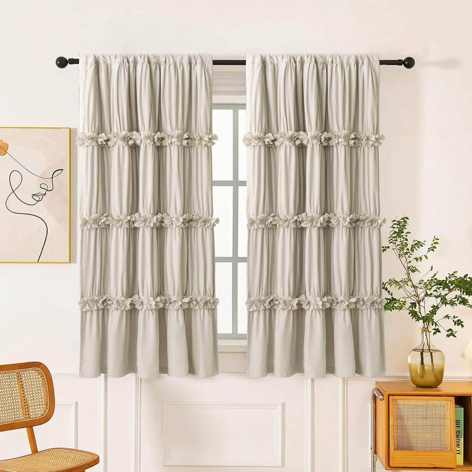 CORTINA DE TELA HOMECHOICE DECOR TÉRMICA AISLANTE 42' X 63' PAR - 1