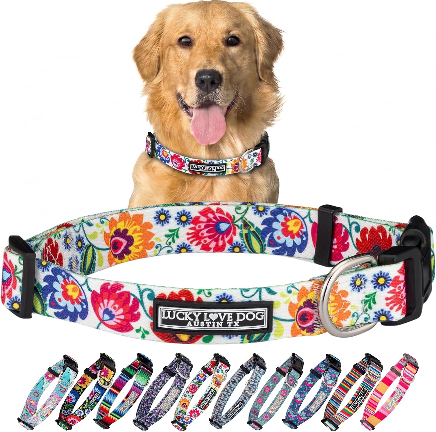 COLLAR PARA PERROS GRANDES LUCKY LOVE DOG LADYBIRD AJUSTABLE - 1