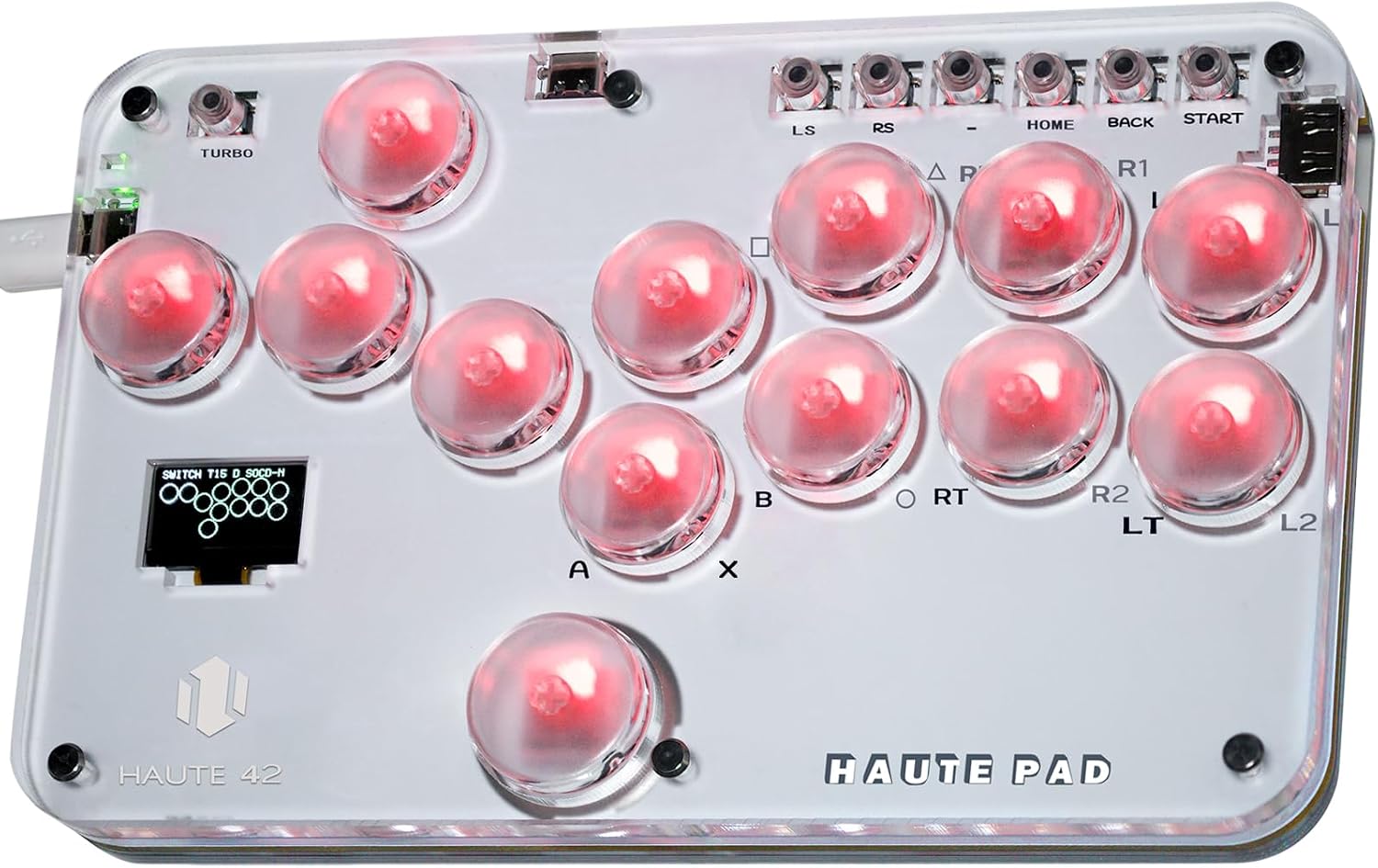 GAMEPAD ARCADE SEHAWEI HAUTE42 S13 13 BOTONES SIN PALANCA RGB - 1