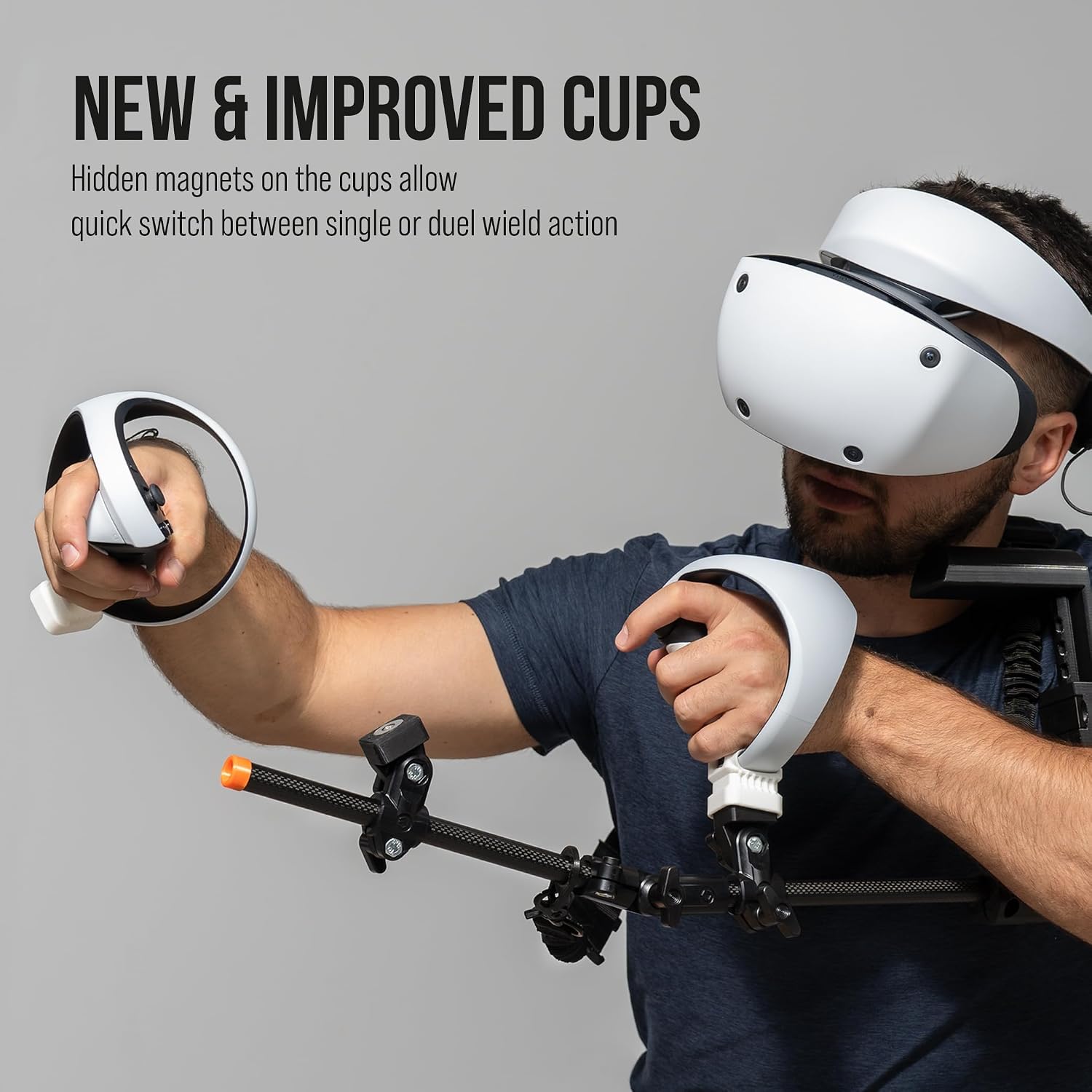 MANDO ADAPTADOR GLISTCO MAGNI STOCK+ VR CARBON FIBER PARA PSVR2 - 4