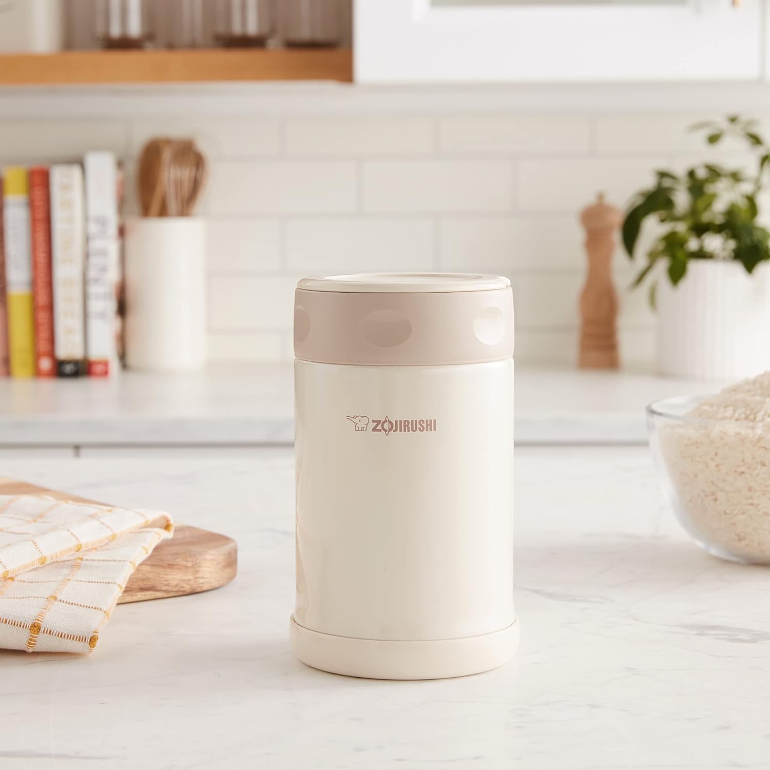 RECIPIENTE TÉRMICO ZOJIRUSHI ACERO INOXIDABLE MEDIANO CREMA - 5