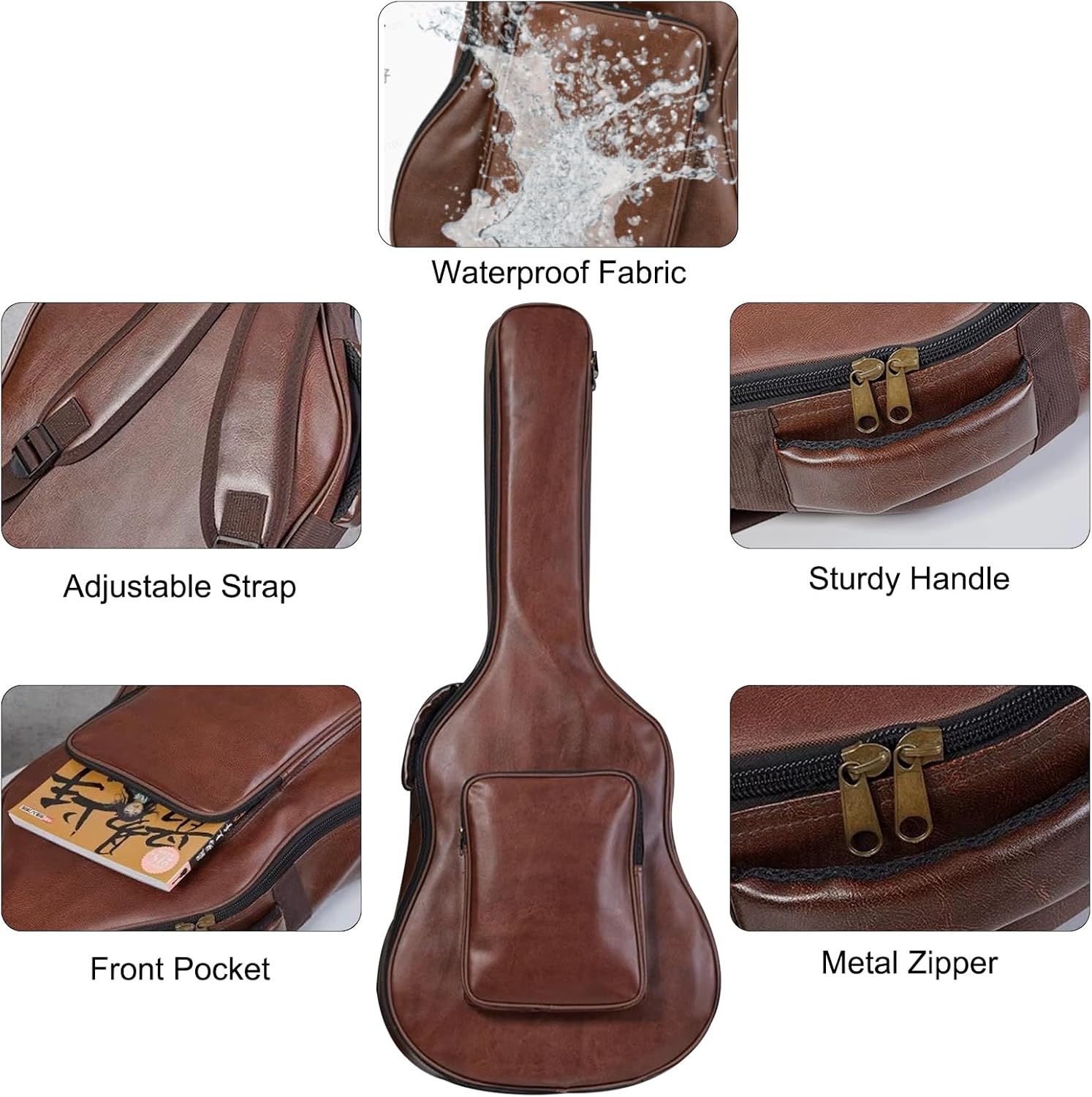 FUNDA PARA GUITARRA ACÚSTICA 41 PULGADAS CALLPIONEER RESISTENTE AL AGUA - 2
