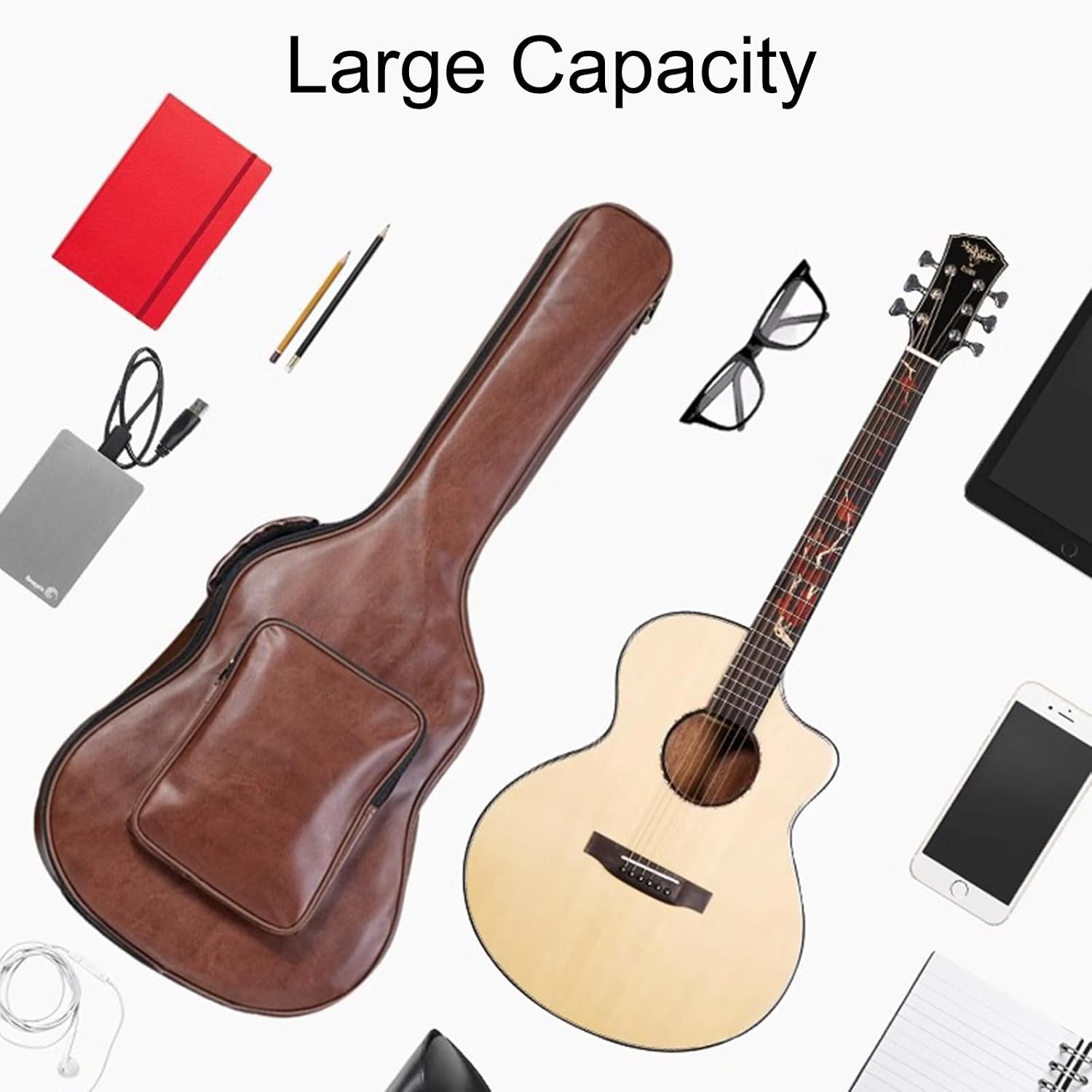 FUNDA PARA GUITARRA ACÚSTICA 41 PULGADAS CALLPIONEER RESISTENTE AL AGUA - 3