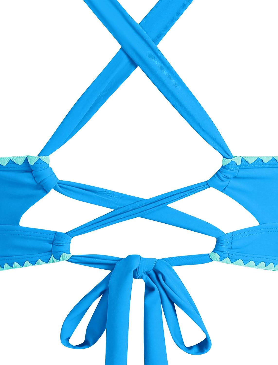 BIKINI ZAFUL DE DOS PIEZAS CON FALDA CINTURA ALTA AZUL LAGO TALLA XL - 5