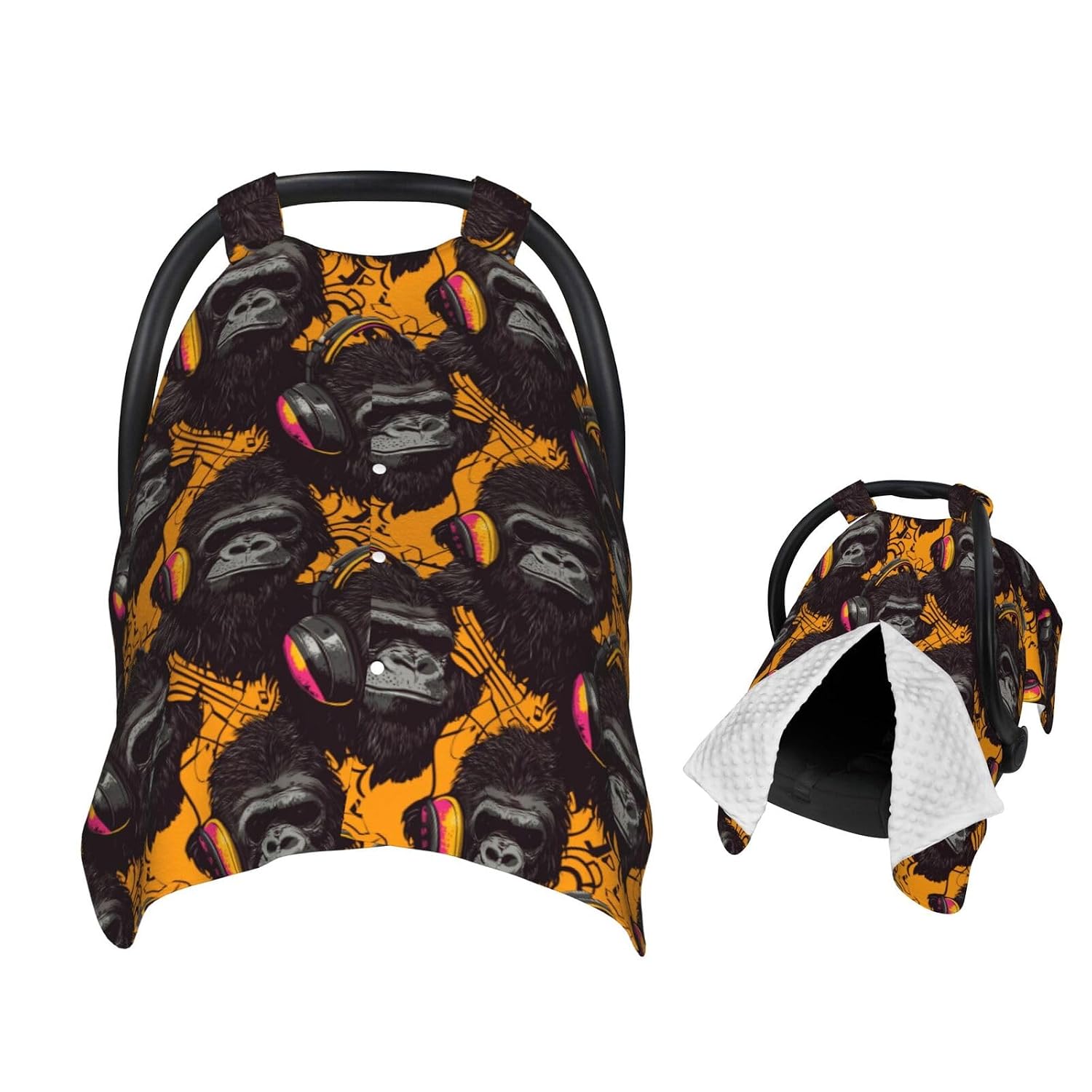 CUBRE COCHE PARA BEBÉ MUISHI MUSIC GORILLA DOBLE CAPA - 1