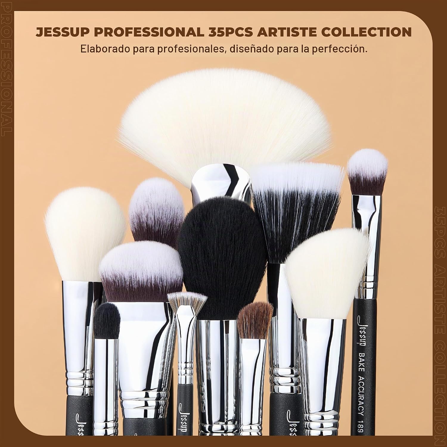 SET DE BROCHAS DE MAQUILLAJE JESSUP PROFESSIONAL 35 PIEZAS T342 - 2