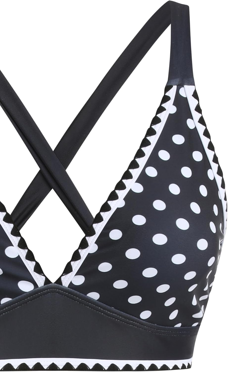 BIKINI DE DOS PIEZAS ZAFUL CON FALDA Y CUELLO EN V LUNARES - 5