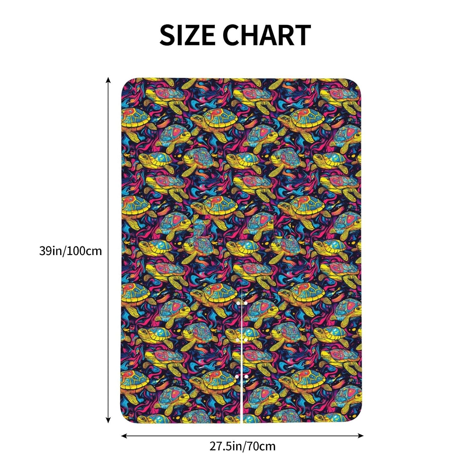 CUBRE COCHE PARA BEBÉ MUISHI PSYCHEDELIC TURTLES DOBLE CAPA - 5