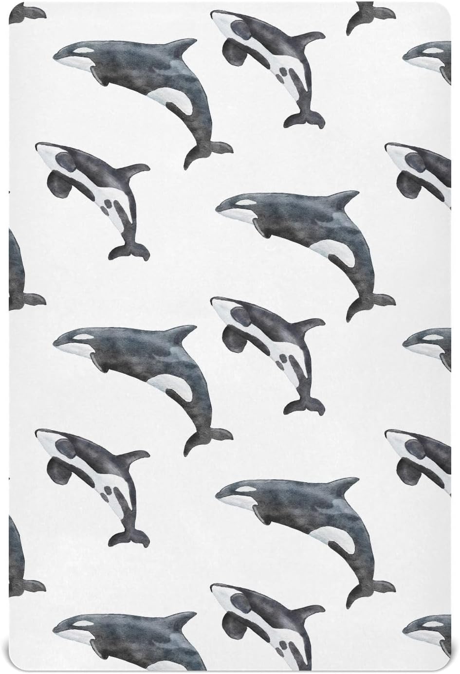 SÁBANA BAJERA PARA CUNA VVFELIXL ESTAMPADO ORCA TALLA M - 1