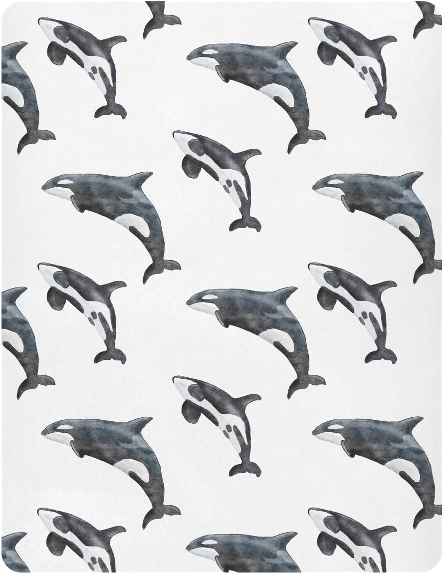 SÁBANA BAJERA PARA CUNA VVFELIXL ESTAMPADO ORCA TALLA M - 2