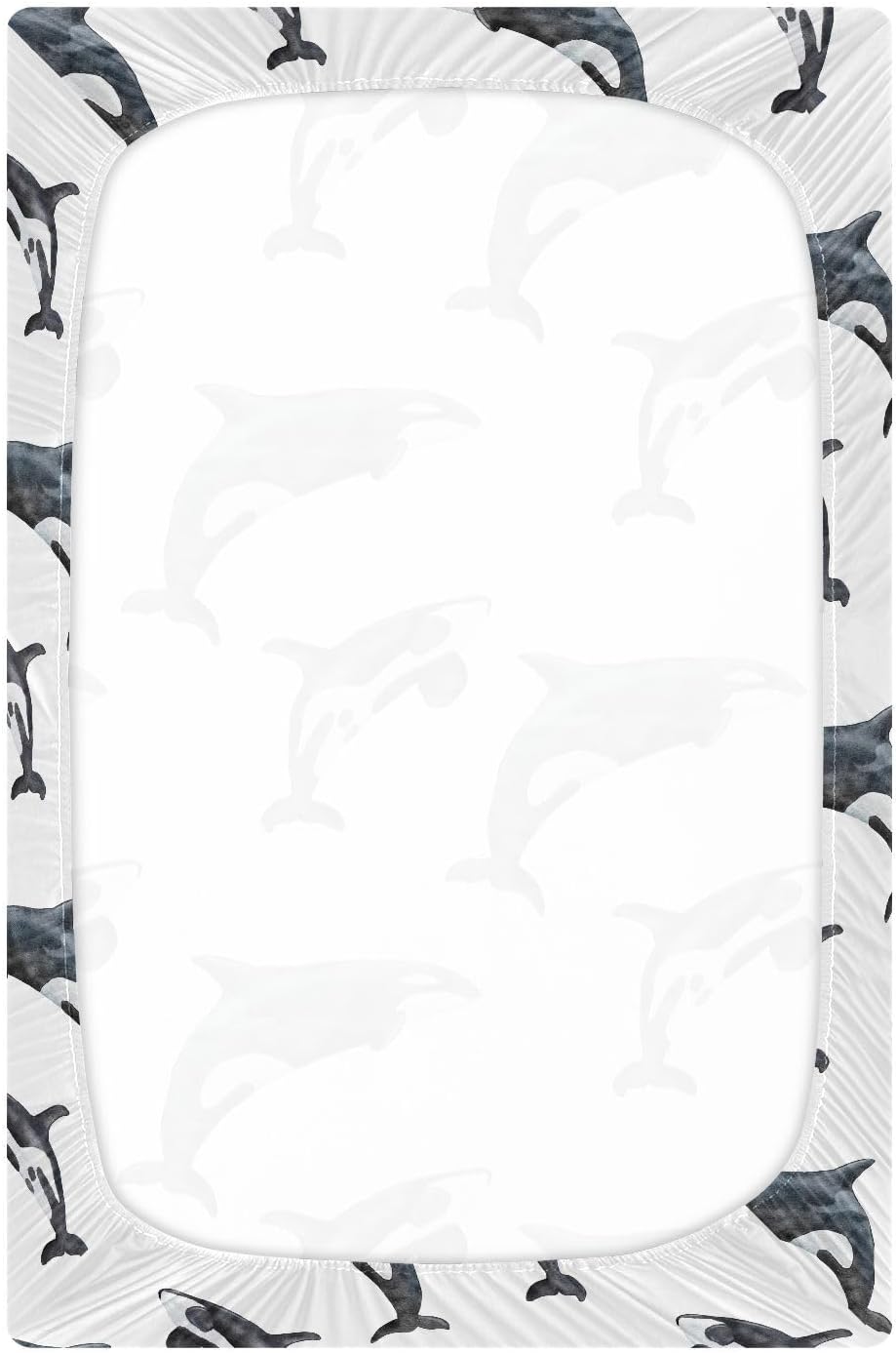 SÁBANA BAJERA PARA CUNA VVFELIXL ESTAMPADO ORCA TALLA M - 3
