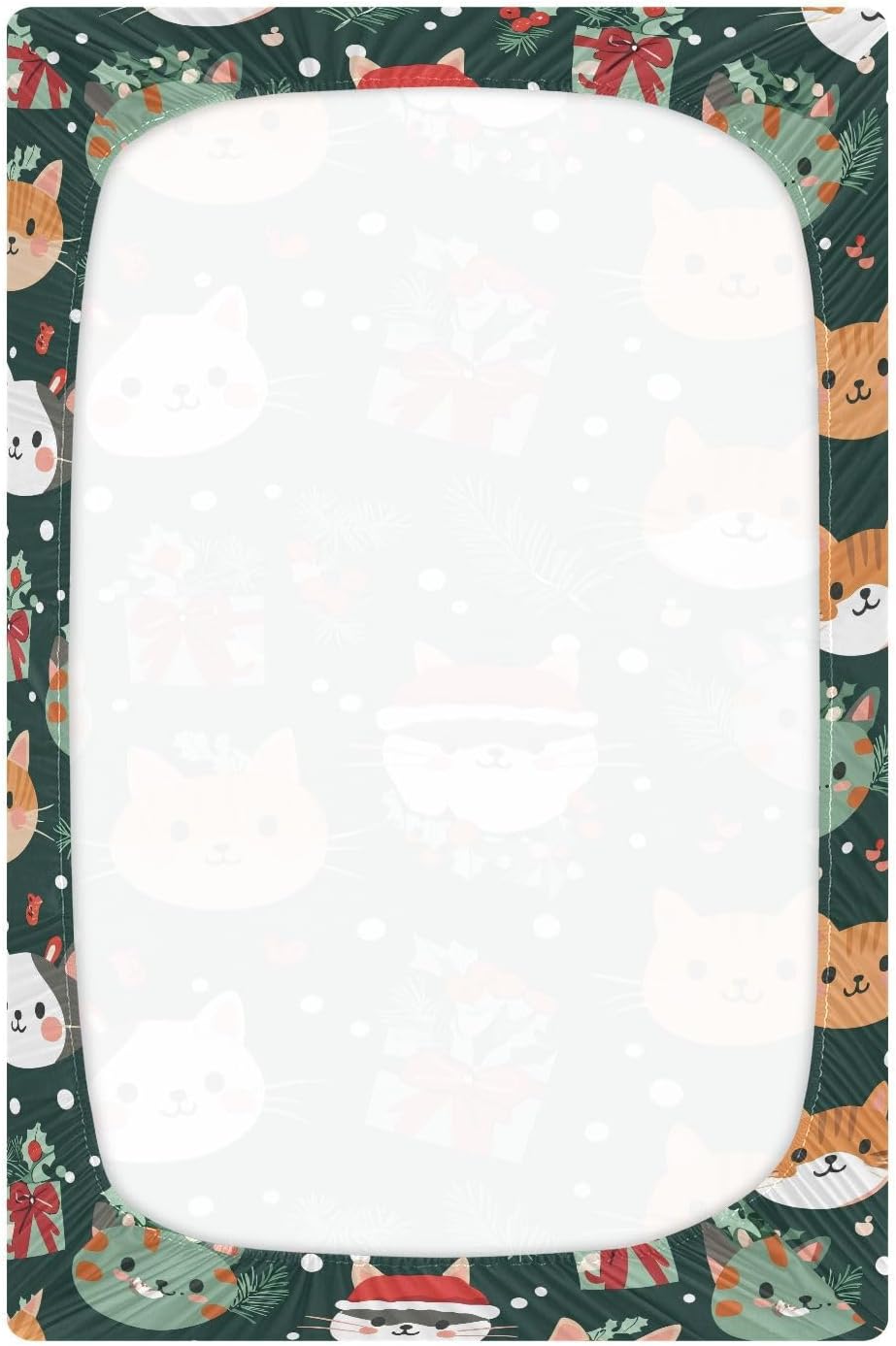 SÁBANA BAJERA PARA CUNA VVFELIXL GATOS KAWAII MULTICOLOR 52 X 28 CM - 3