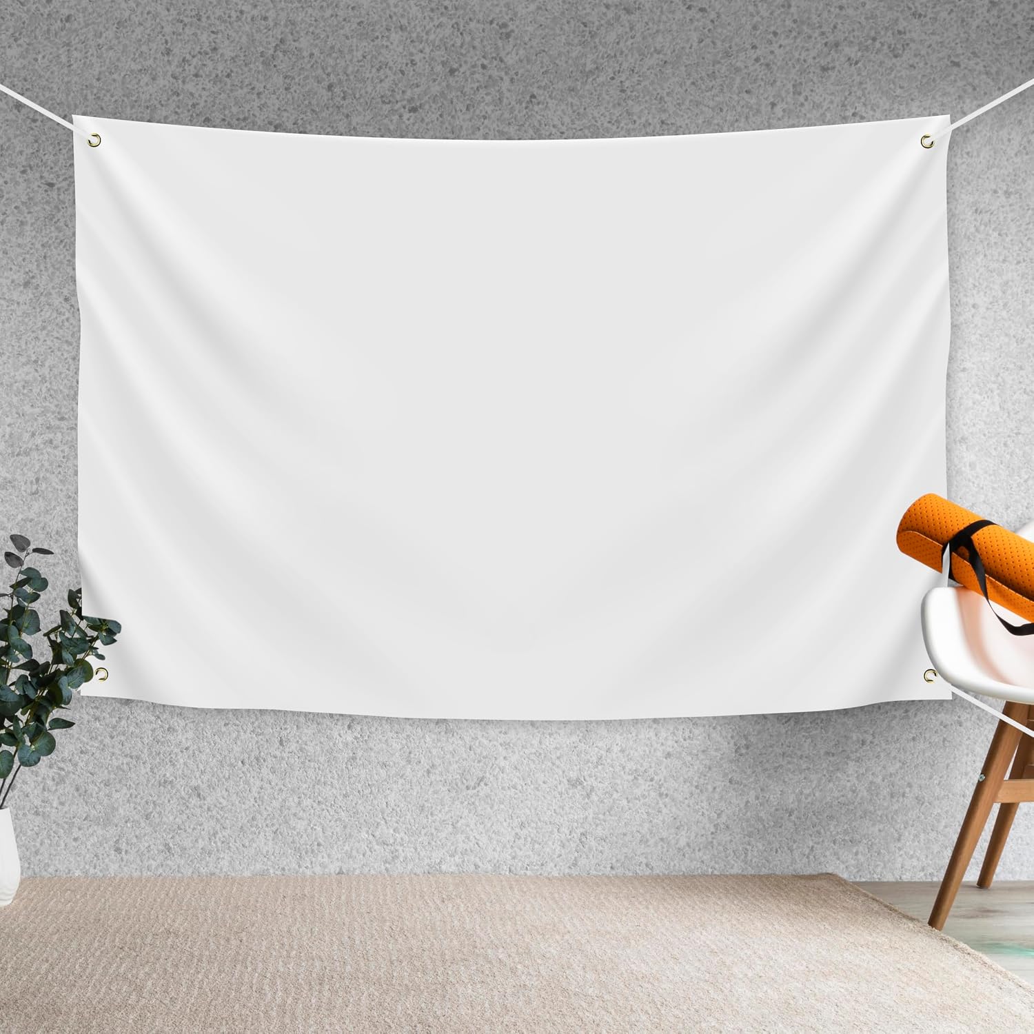 BANDERA DIY BECKTEN POLIÉSTER OXFORD BLANCO 6X4 PIES CON CUERDA - 1