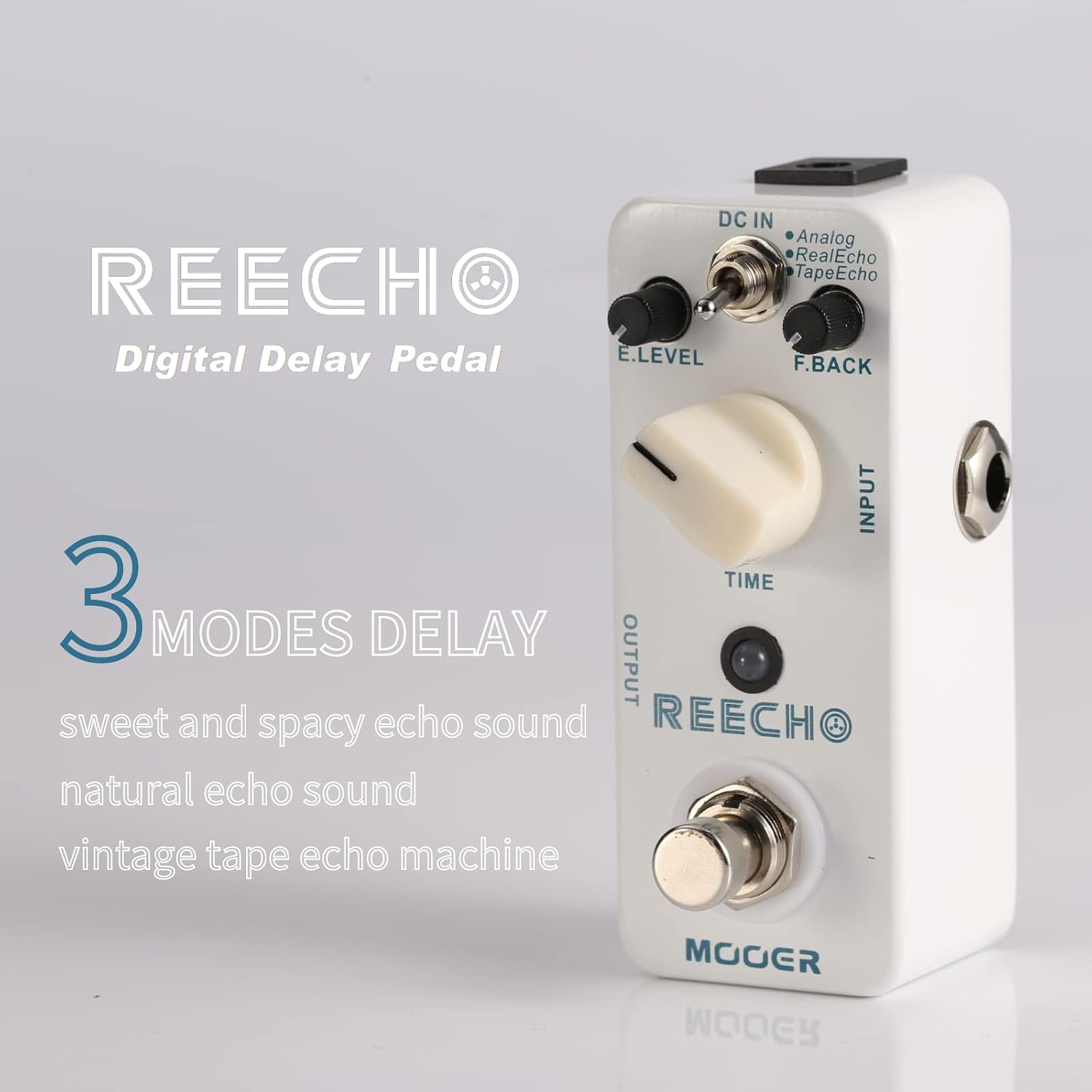 PEDAL DE EFECTOS MOOER REECHO DELAY CON 3 MODOS ANALOG, REAL ECHO Y TAPE ECHO - 3