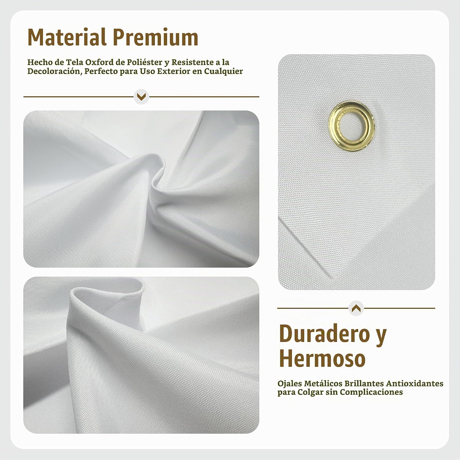 BANDERÍN DIY BECKTEN POLIÉSTER OXFORD BLANCO 3M X 60CM - 5