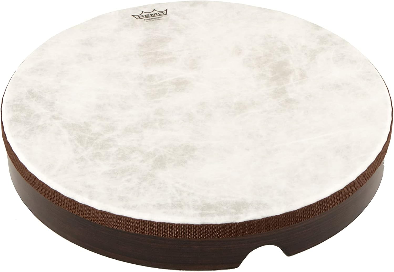 TAMBOR DE MARCO REMO FIBERSKYN PRESINTONIZADO 16 PULGADAS CON MUESCA PARA PULGAR - 1