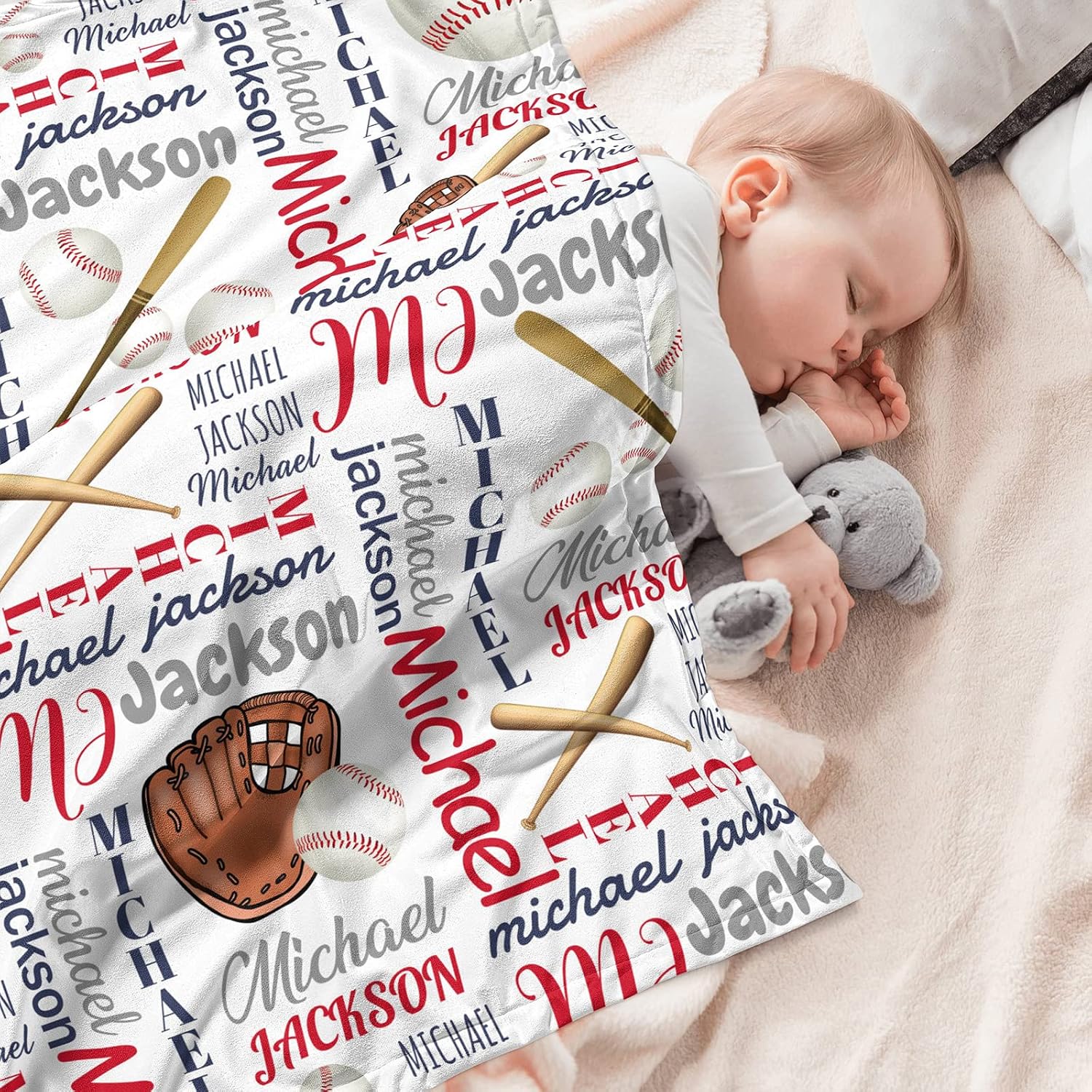 SET DE CAMA PARA BEBÉ MUNIFIC 2 PIEZAS TEMA BÉISBOL PERSONALIZABLE - 3