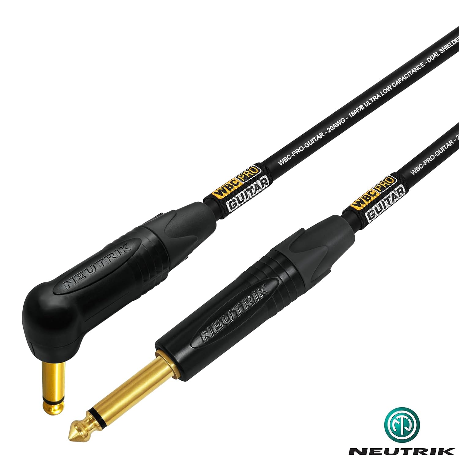CABLE PARA GUITARRA WORLDS BEST CABLES WBC-PRO 4 PIES CONECTOR NEUTRIK RECTO A ANGULAR - 4
