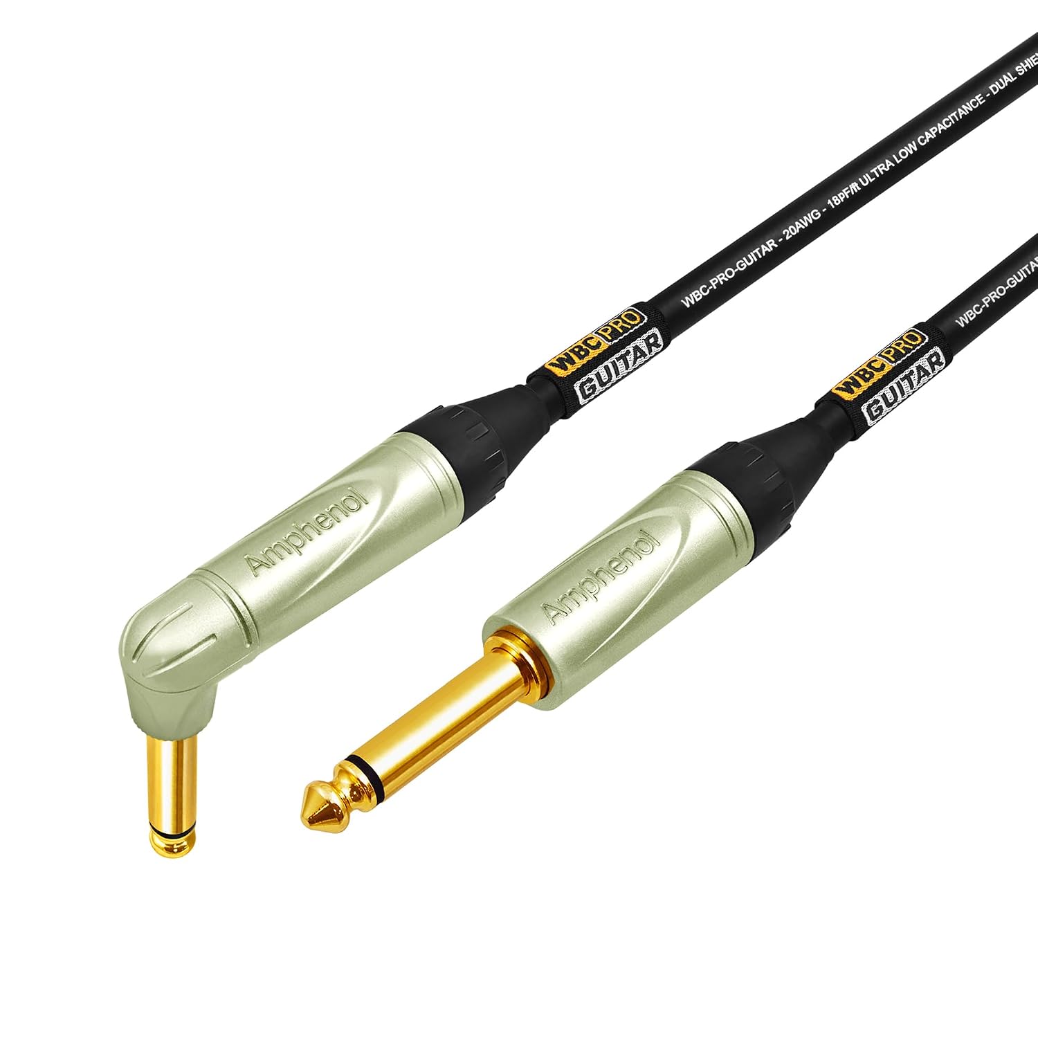 CABLE PARA GUITARRA WORLDS BEST CABLES WBC-PRO 20 PIES CON CONECTORES AMPHENOL - 4