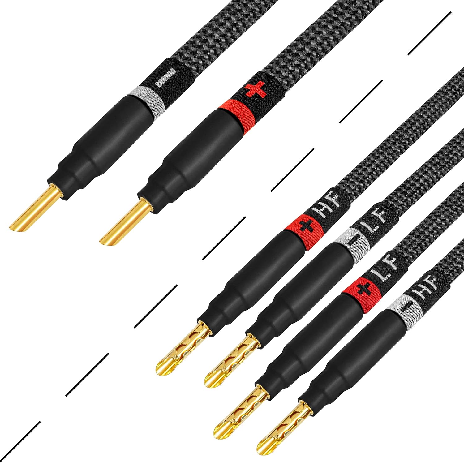 CABLE PARA PARLANTES WORLDS BEST CABLES ULTIMATE 8 PIES 9 AWG CON CONECTORES BANANA DORADOS - 5