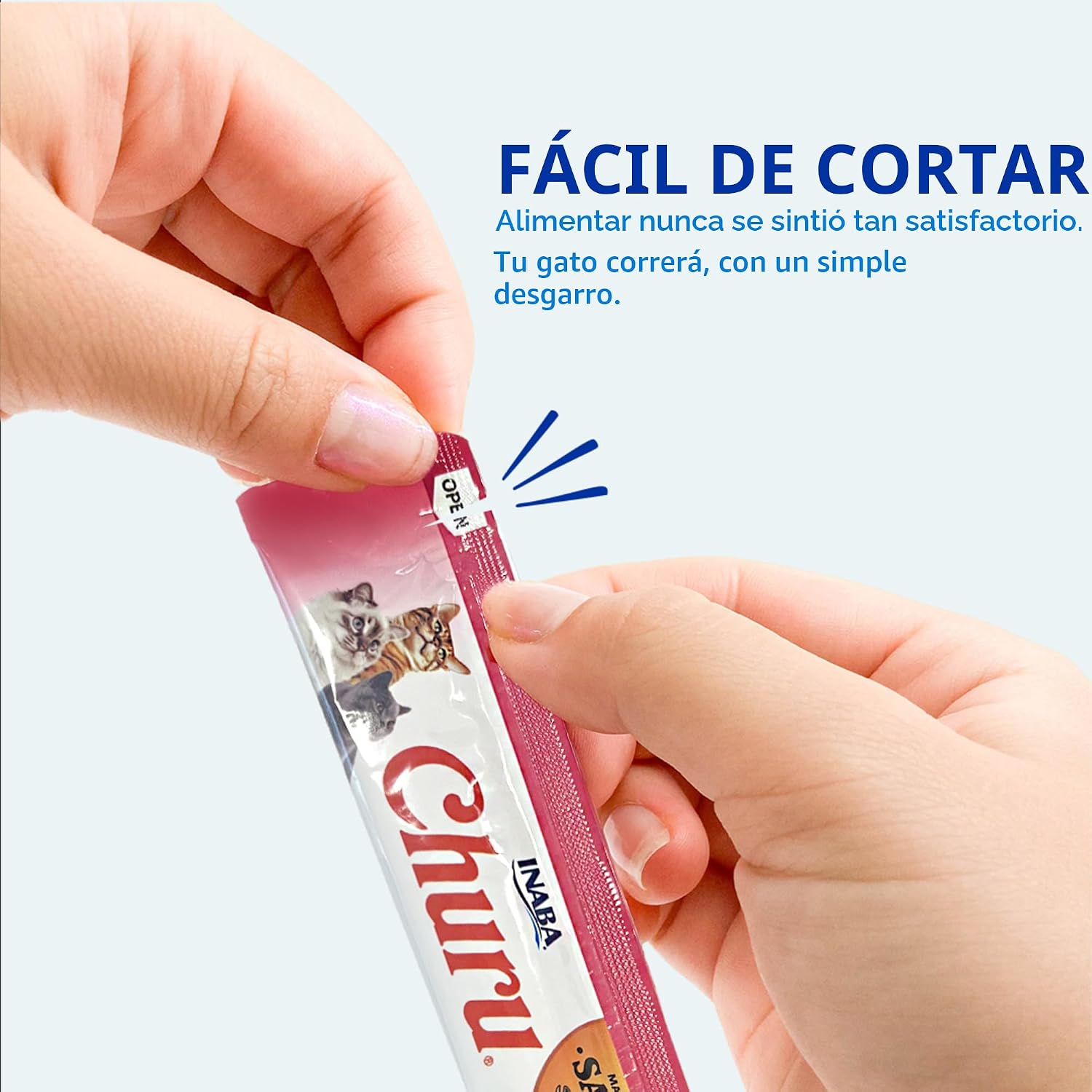 SNACK PARA GATOS INABA CHURU SALMÓN TUBO 0.5 OZ CAJA 60 UNIDADES - 3