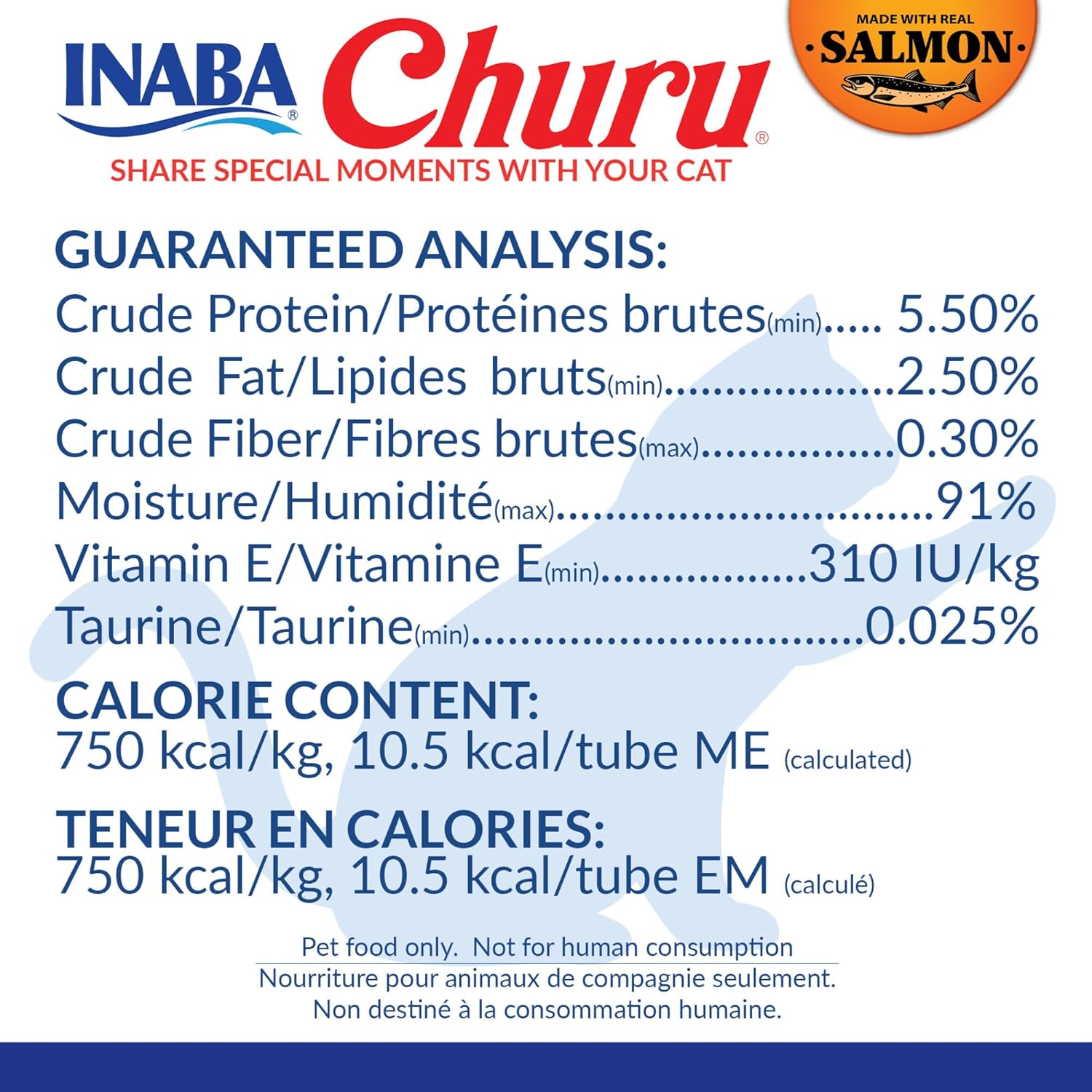 SNACK PARA GATOS INABA CHURU SALMÓN TUBO 0.5 OZ CAJA 60 UNIDADES - 4