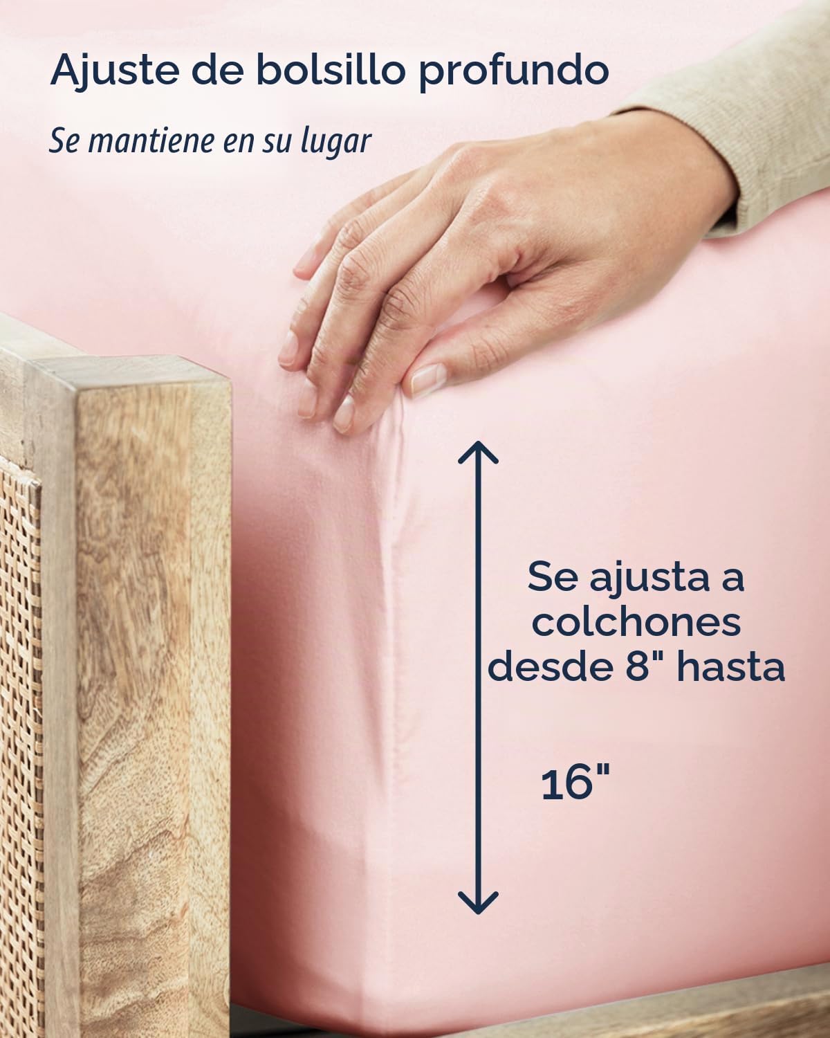 JUEGO DE SÁBANAS TWIN SIZE 3 PIEZAS MICROFIBRA ROSA BEBÉ - 4