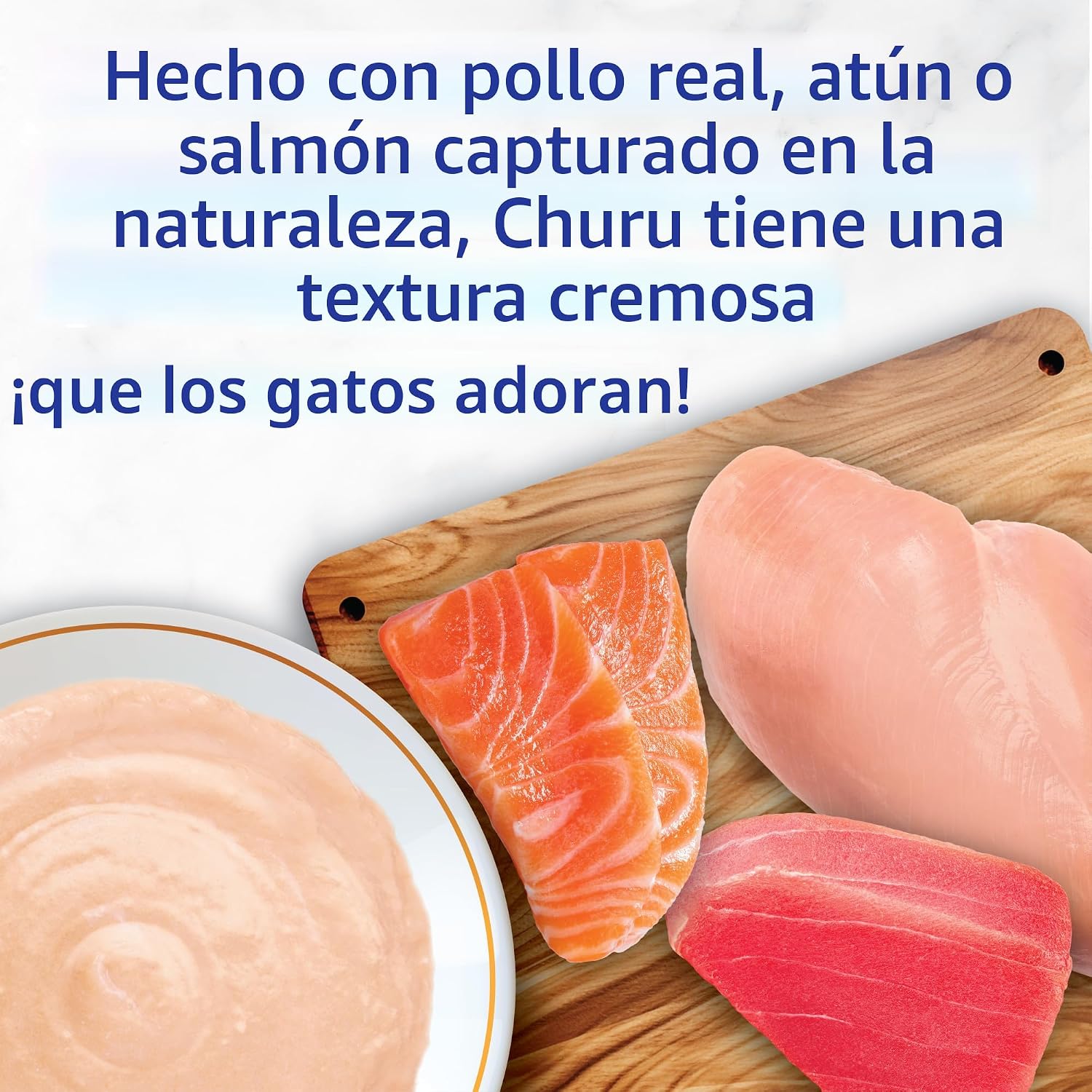 SNACK PARA GATOS INABA CHURU PURÉ CREMOSO ATÚN Y MARISCOS 20 TUBOS - 2
