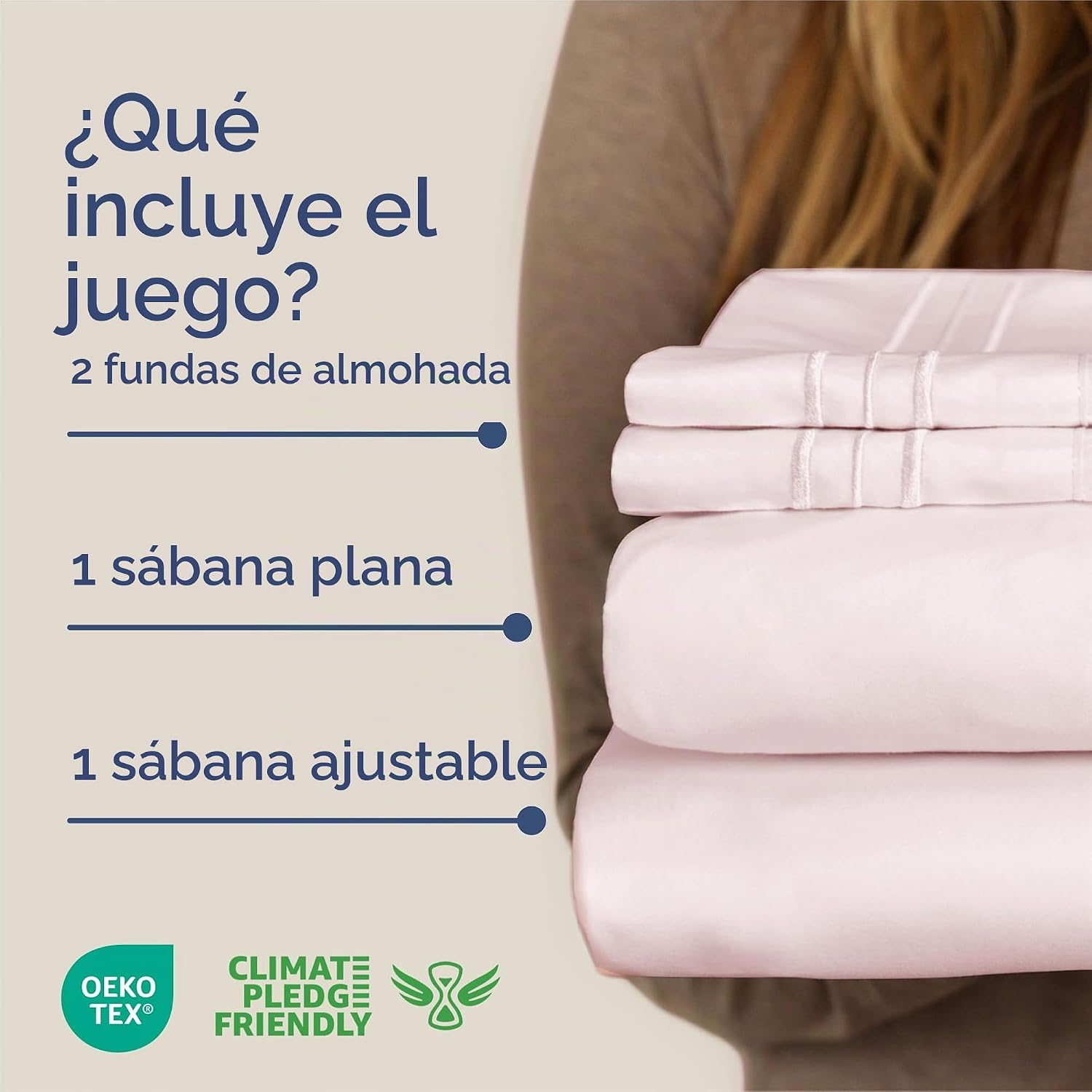 JUEGO DE SÁBANAS KING SIZE 4 PIEZAS MICROFIBRA ROSA LAVANDA - 2