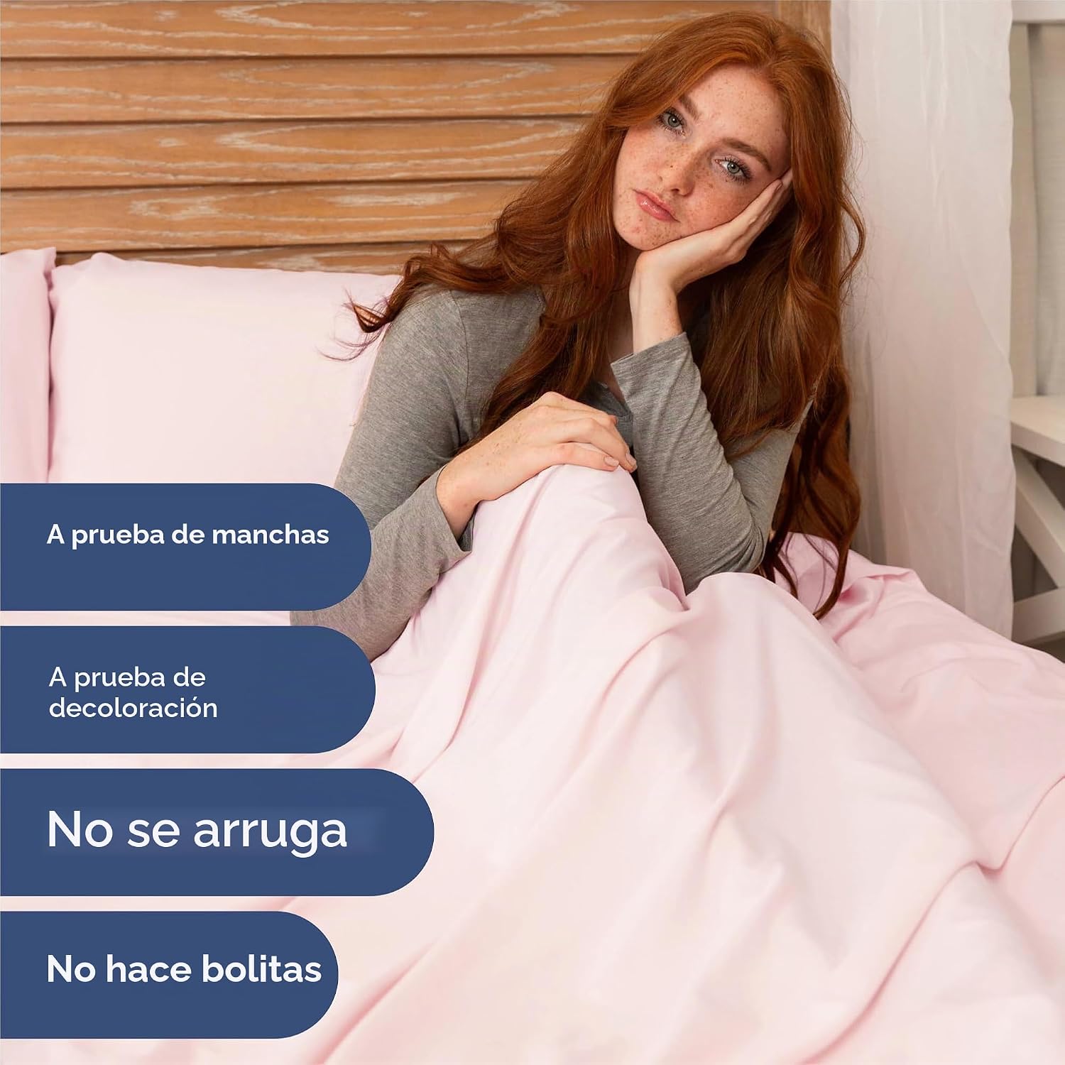 JUEGO DE SÁBANAS KING SIZE 4 PIEZAS MICROFIBRA ROSA LAVANDA - 5