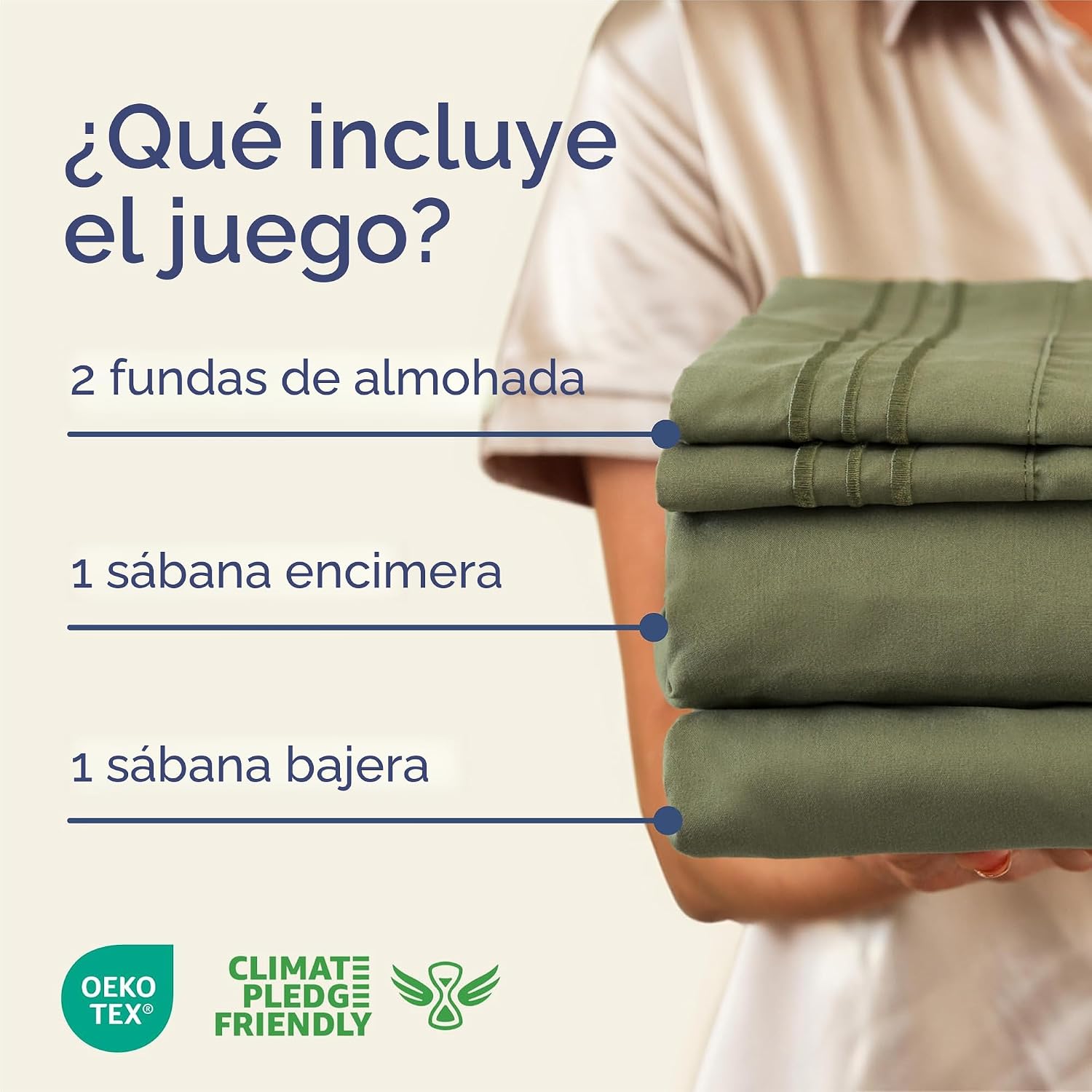 JUEGO DE SÁBANAS KING SIZE 4 PIEZAS MICROFIBRA VERDE SALVIA - 2