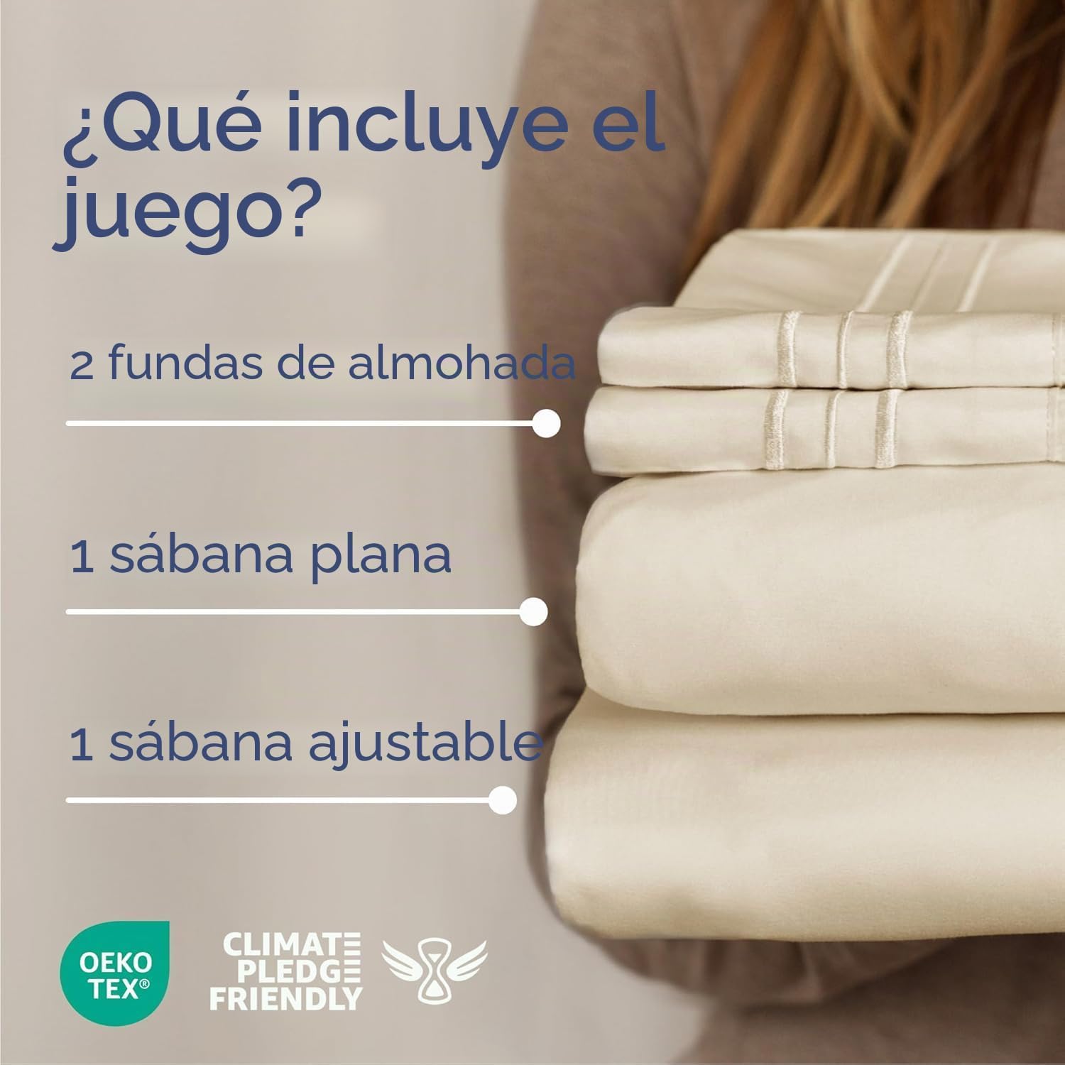 JUEGO DE SÁBANAS CGK UNLIMITED CAL KING 4 PIEZAS MICROFIBRA OFF WHITE - 2
