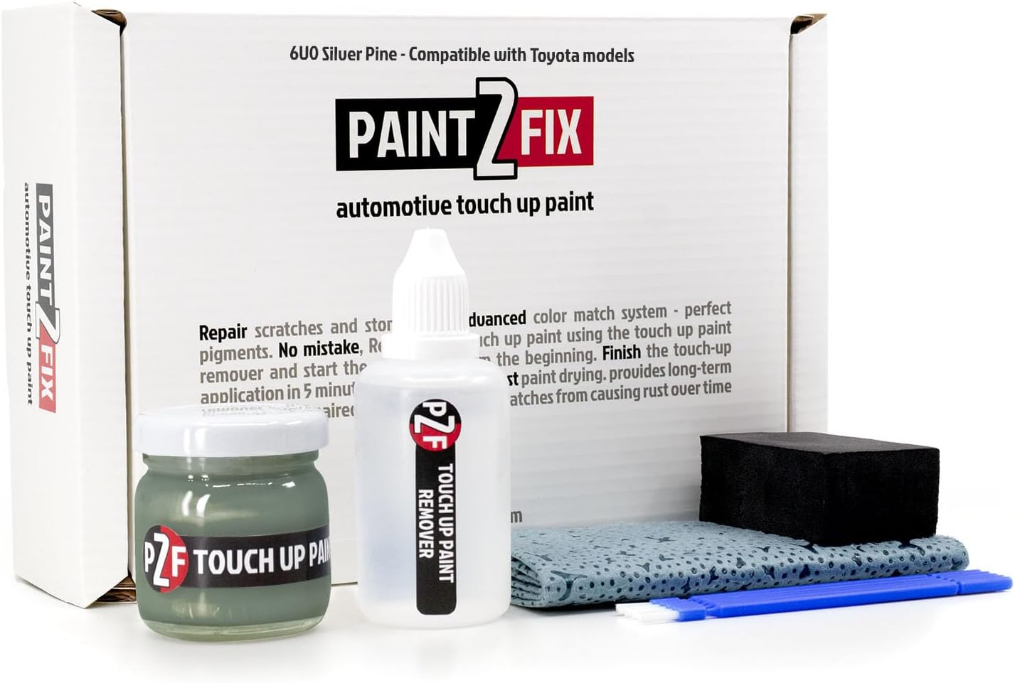 PINTURA EN SPRAY RETOQUE AUTOMOTRIZ PAINT2FIX 6U0 SILVER PINE 1.35 FL OZ PARA TOYOTA - 1