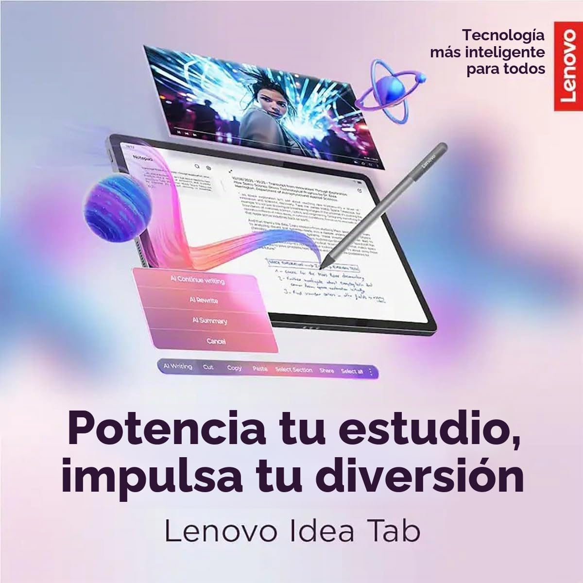 TABLET LENOVO IDEATAB M11 11' WQXGA 128GB WI-FI MEDIATEK DIMENSITY 6300 8GB RAM ANDROID 15 GRIS LUNA - 3